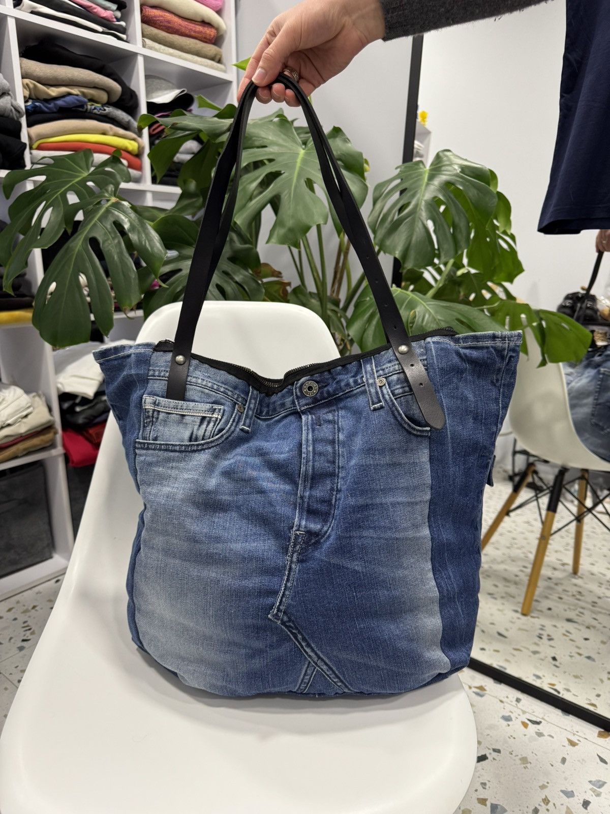 Replay Repley Upcycled denim bag Size ONE SIZE - 3 Thumbnail