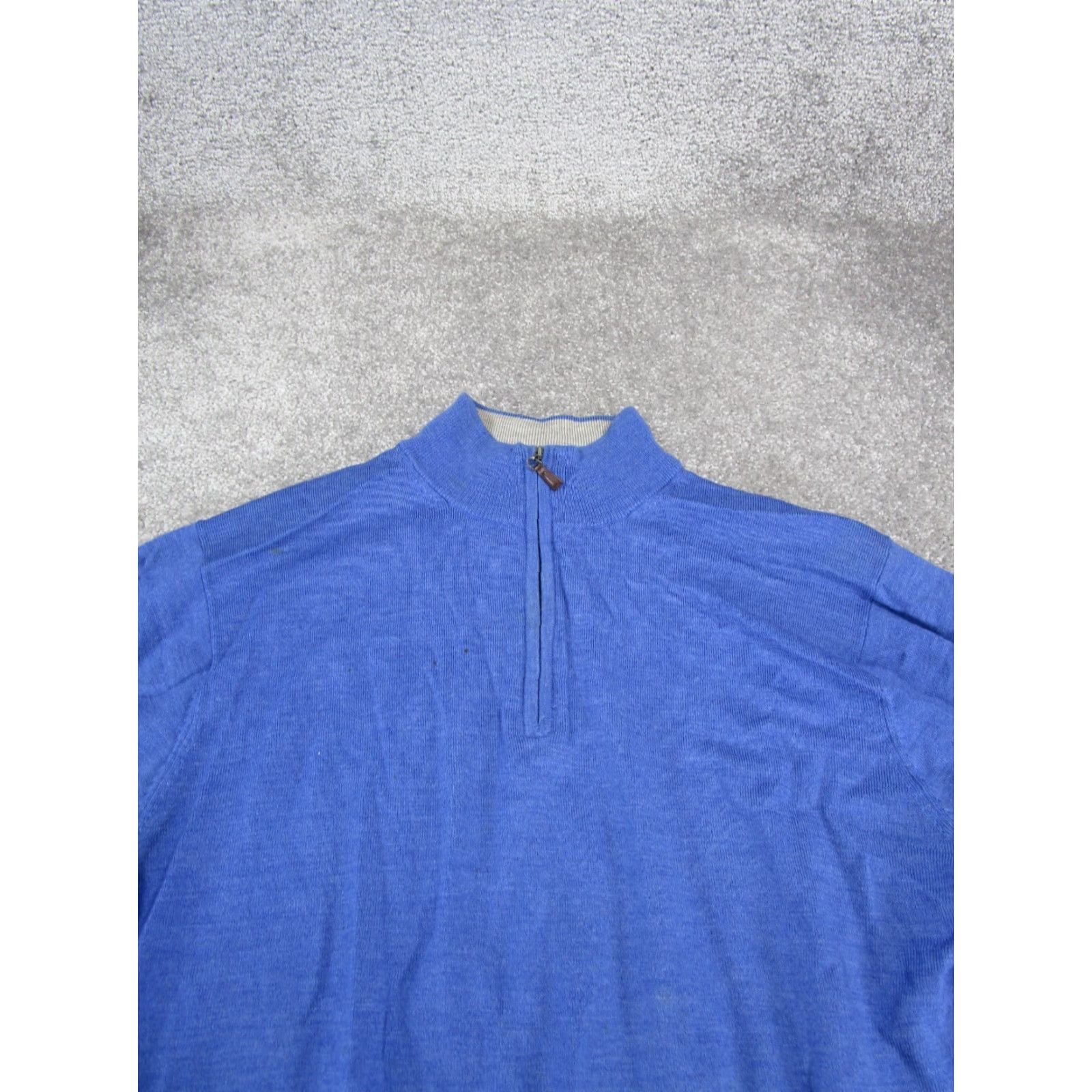 Peter Millar VINTAGE Peter Millar Sweater Shirt Mens L Blue Knit Merino Wool Mock Neck 90s Classic Pullover Size US L / EU 52-54 / 3 - 2 Thumbnail
