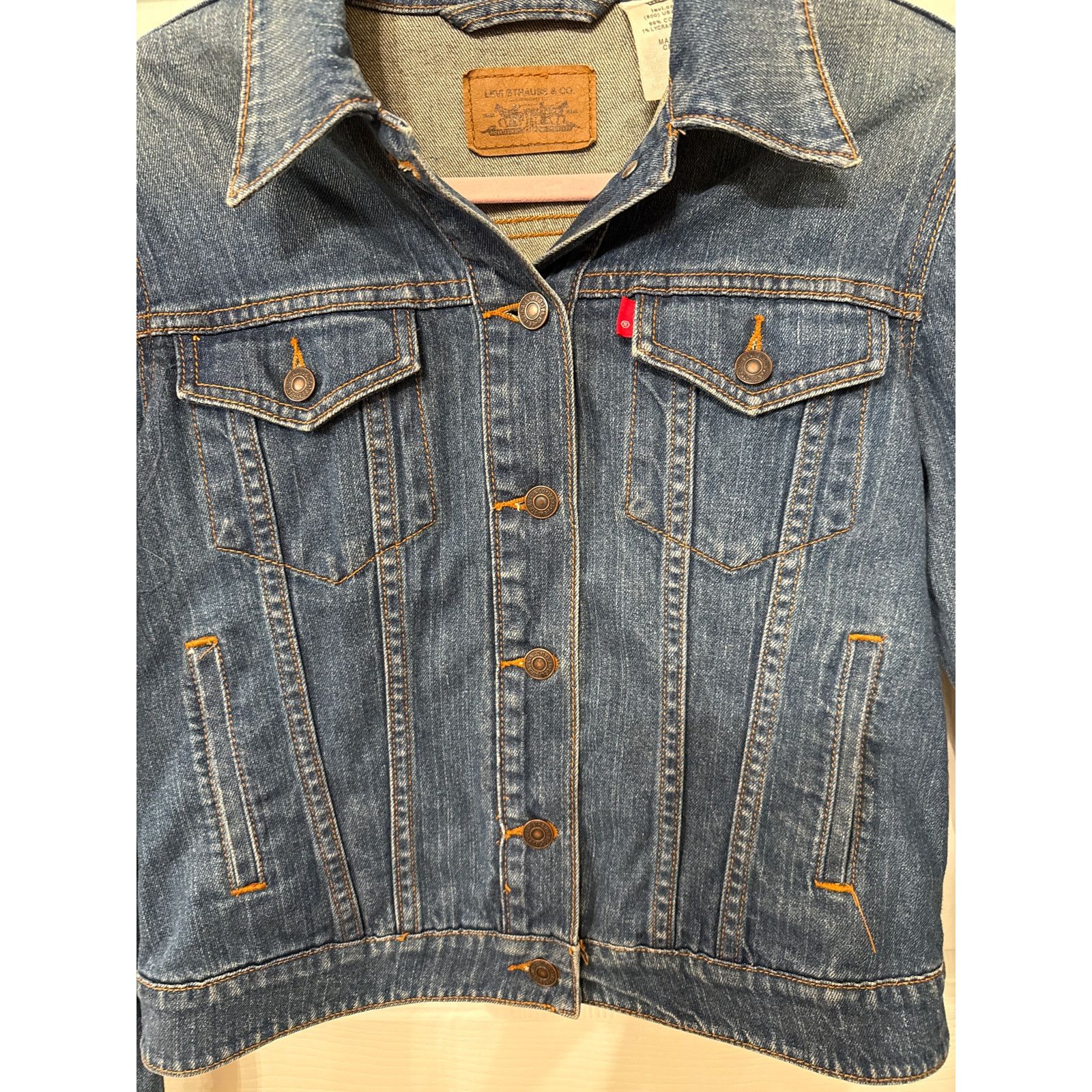 Levi's Levis 2 Pocket Denim Stretch Blank Red Tab Trucker Jacket,M Size M / US 6-8 / IT 42-44 - 4 Thumbnail