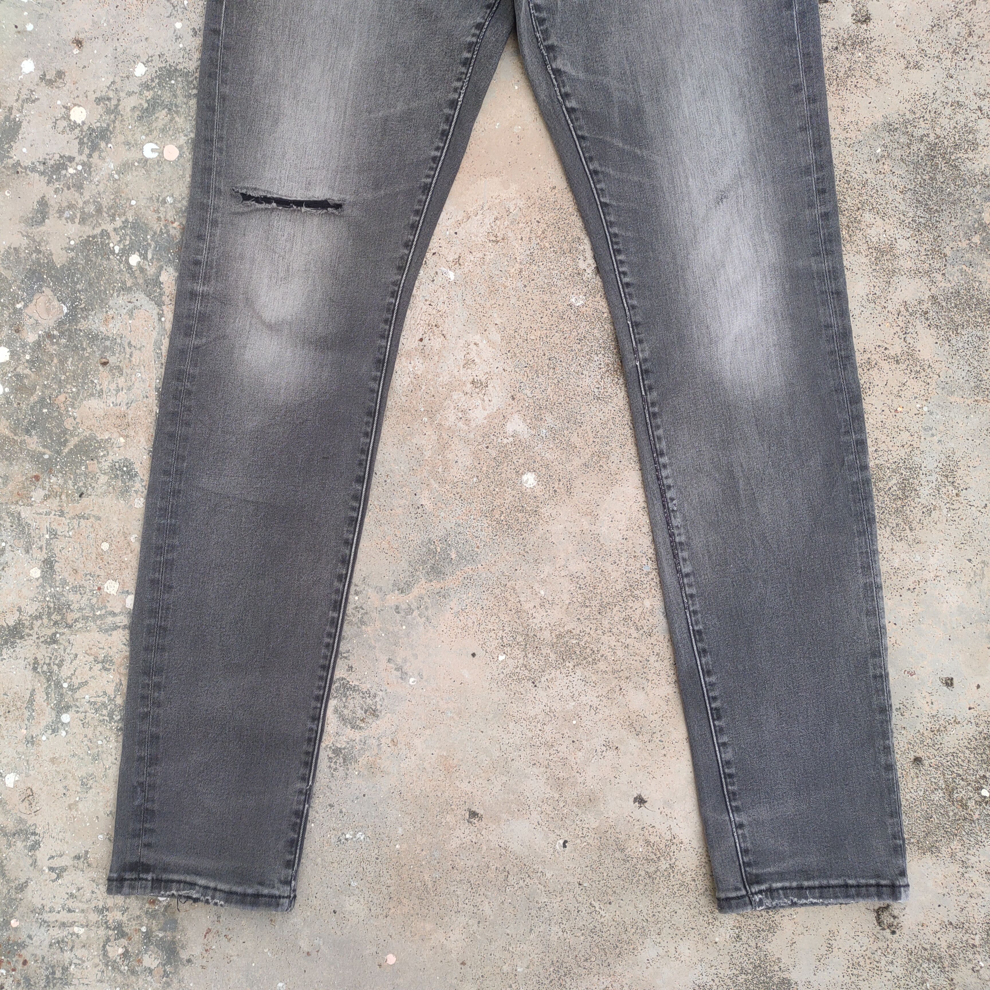 Japanese Brand × Jean × Vintage VINTAGE JAPANESE SKINNY FADED DISTRESSED JEANS DENIM PANTS Size US 29 - 3 Thumbnail