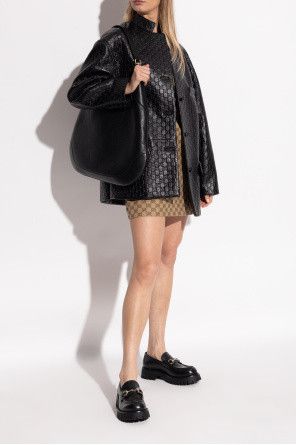 Gucci oc11z0126 Women's Horsebit Loafers With Lug Sole in Black Size US 8 / IT 38 - 3 Thumbnail