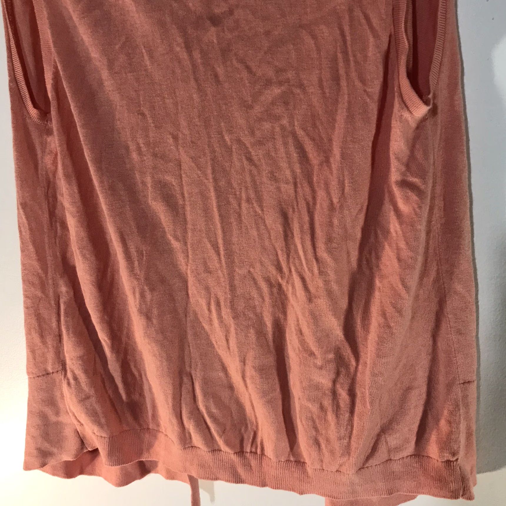 Banana Republic Banana Republic Women’s Knit Sweater Cardigan Sleeveless M Peach Casual Summer Spring Size M / US 6-8 / IT 42-44 - 6 Thumbnail