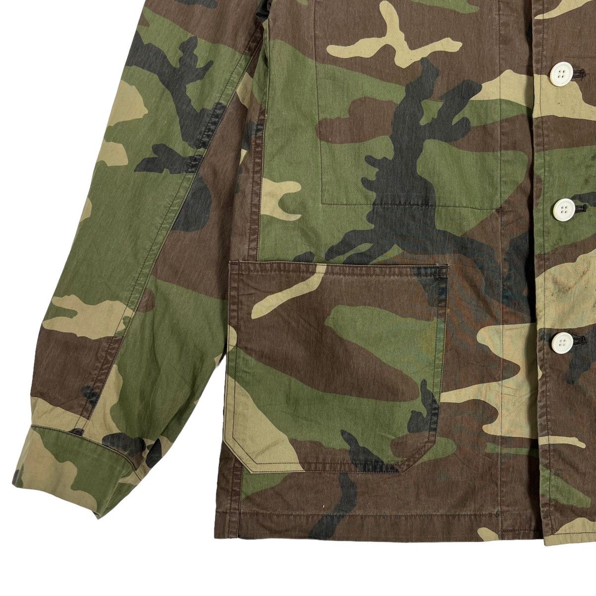 Japanese Brand CHOOCHUCHAMP WOODLAND CAMO MILITARY SHIRT JACKET Size US S / EU 44-46 / 1 - 4 Thumbnail