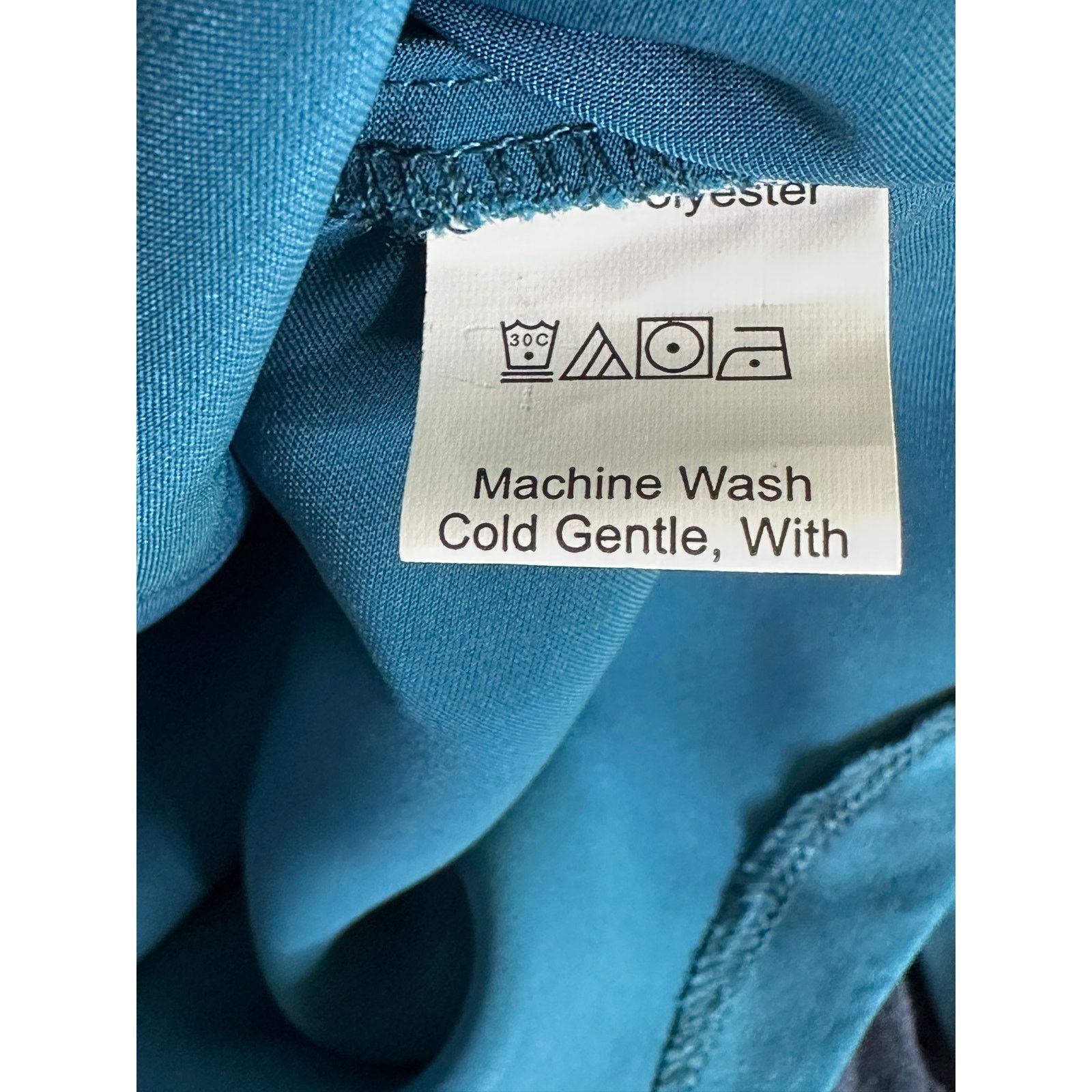 Shein Shein teal crossed front draped blouse size 6 Size M / US 6-8 / IT 42-44 - 4 Thumbnail