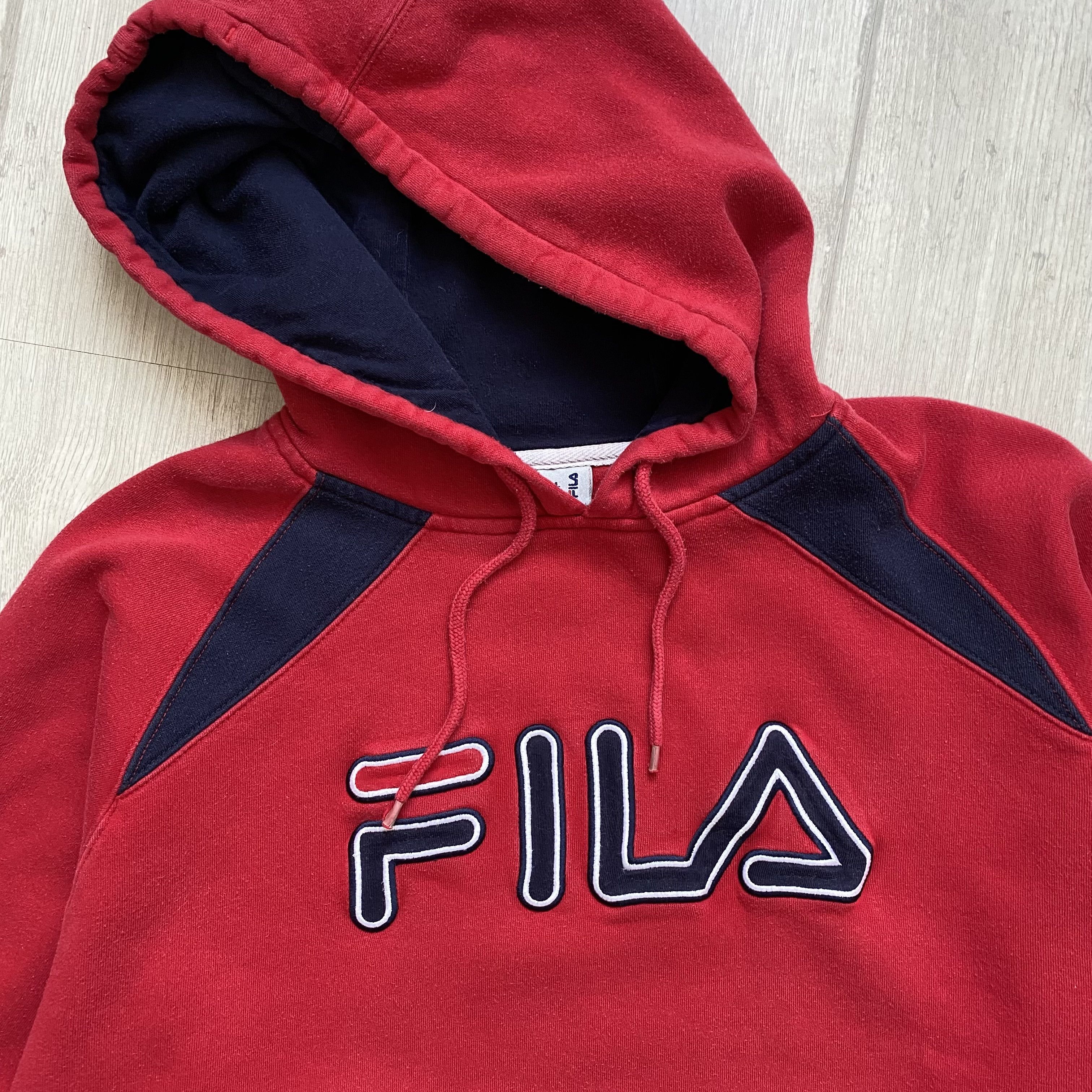 Fila 🔥 90s Vitage Fila Boxy Hoodie Embrodery Big Logo Size US M / EU 48-50 / 2 - 4 Thumbnail