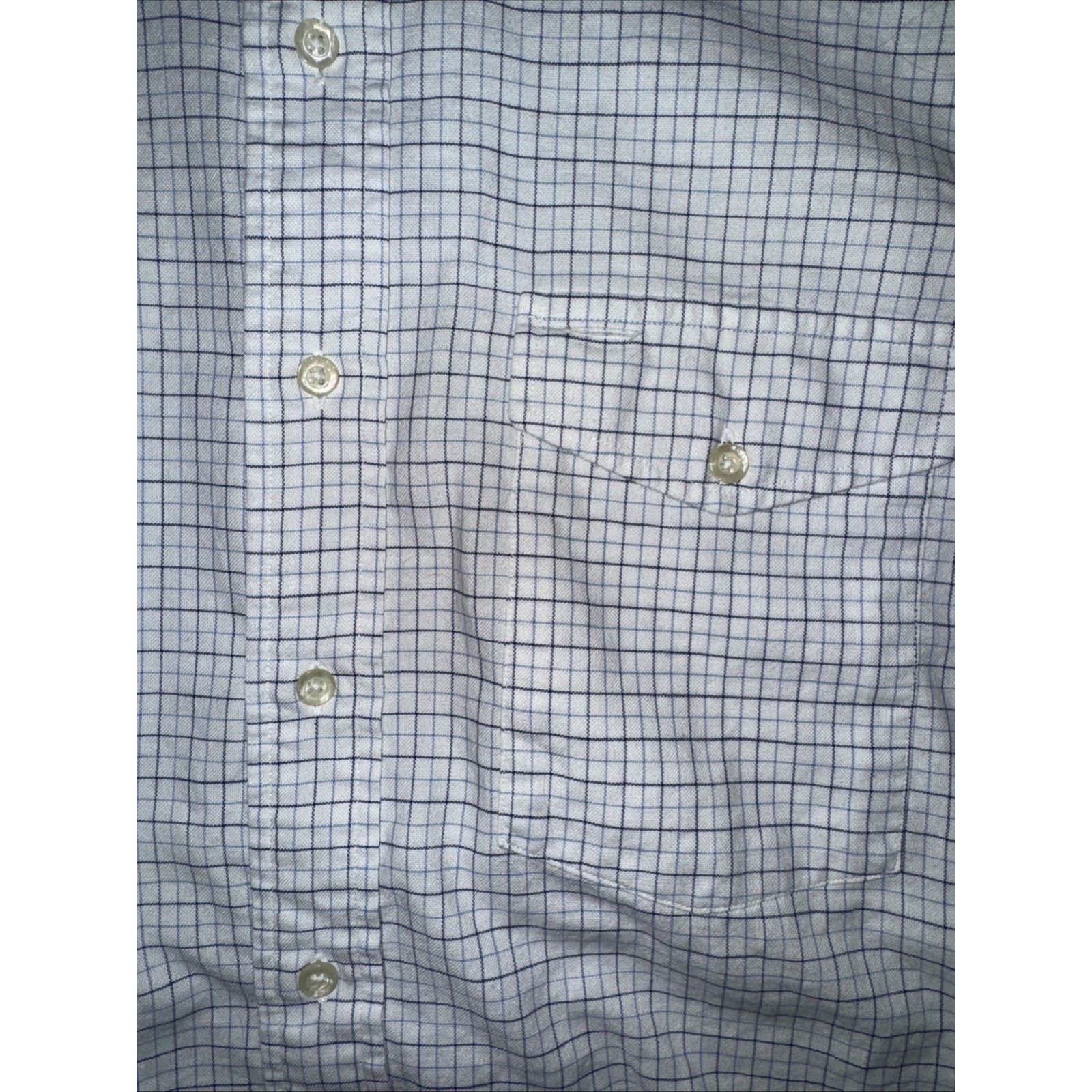 L.L. Bean × Vintage L.L. Bean Button Down Shirt Large 23x30 Blue Grid Check Size US XL / EU 56 / 4 - 2 Thumbnail