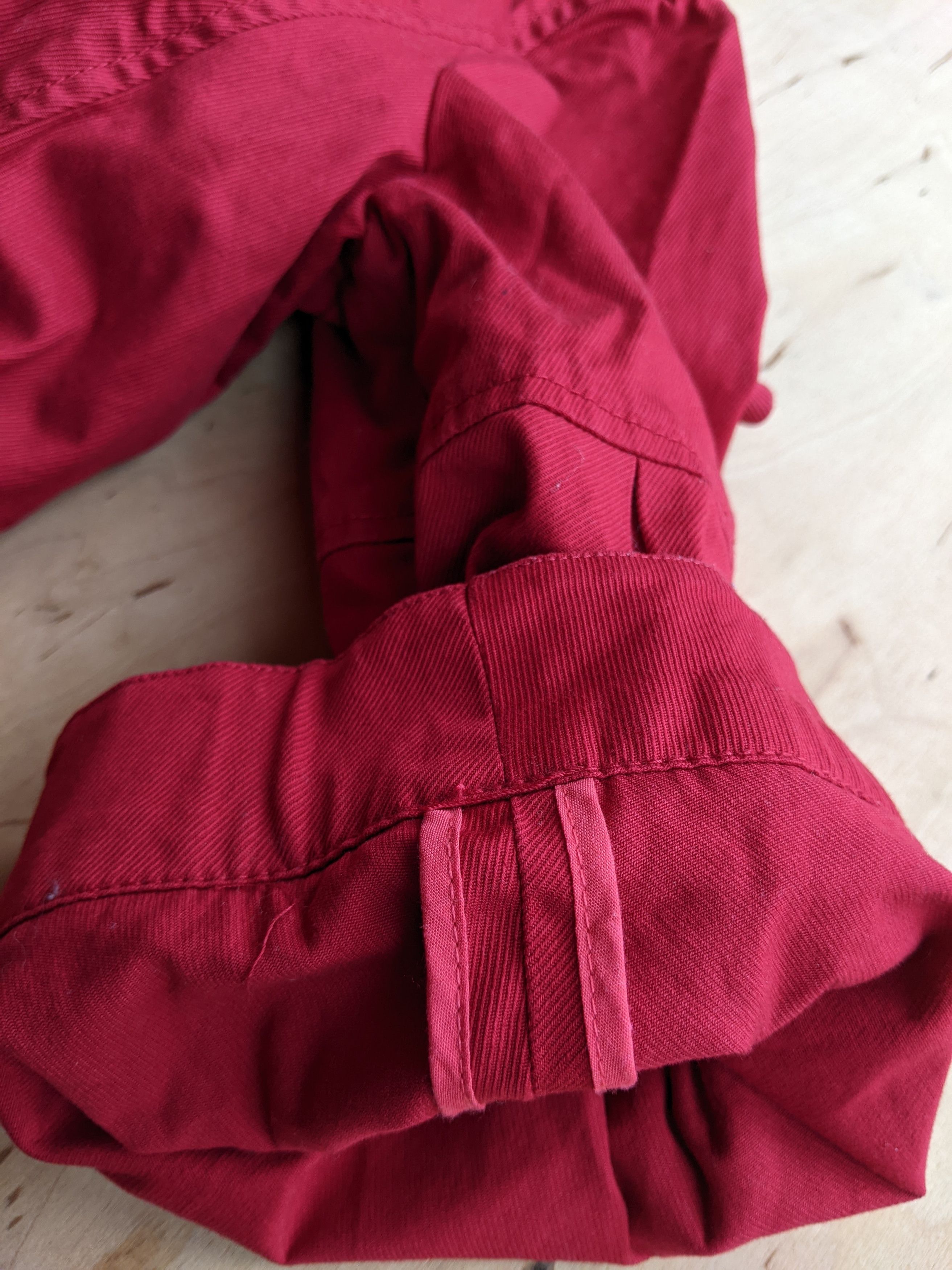 Armani Armani Exchage Red Denim Jacket Kimono Blazer Rundholz Dip Size L / US 10 / IT 46 - 12 Thumbnail