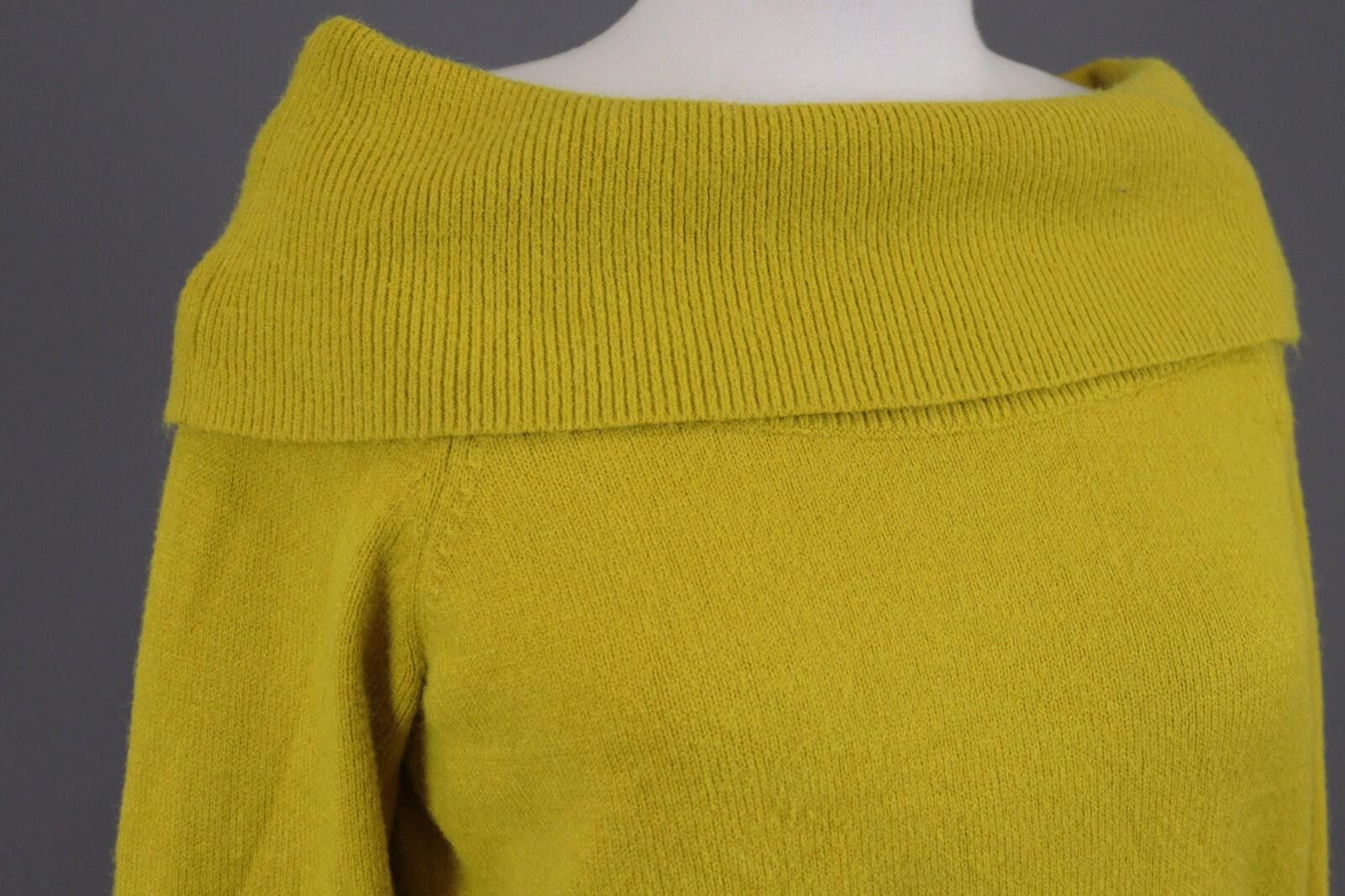 Designer Anthropologie Yellow Boat Neck Jumper Blend Sweater Size M Size M / US 6-8 / IT 42-44 - 6 Thumbnail