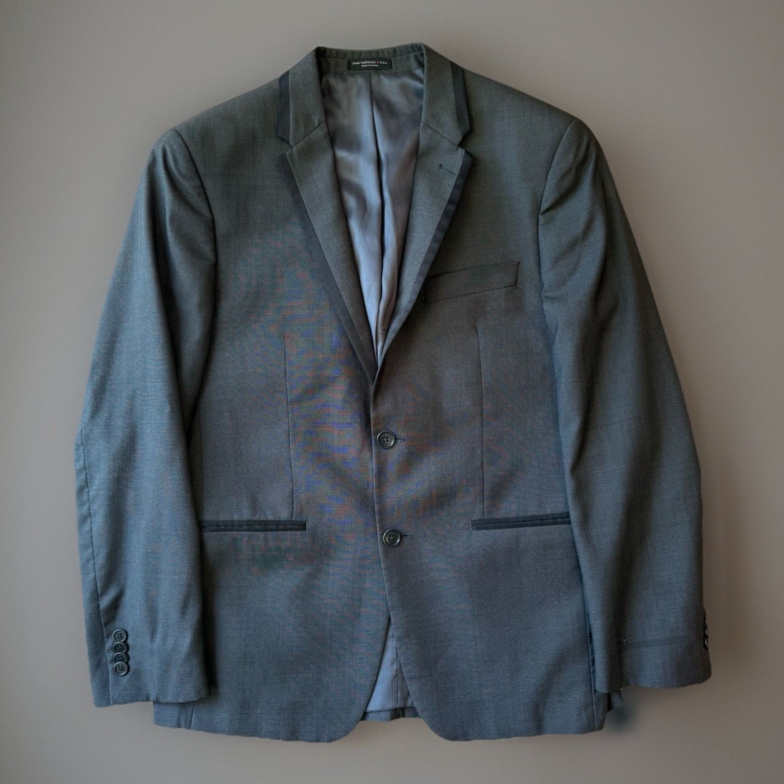 John Varvatos John Varvatos Blazer Medium Gray Black Wool Soho Fit Jacket Size 40R - 1 Thumbnail