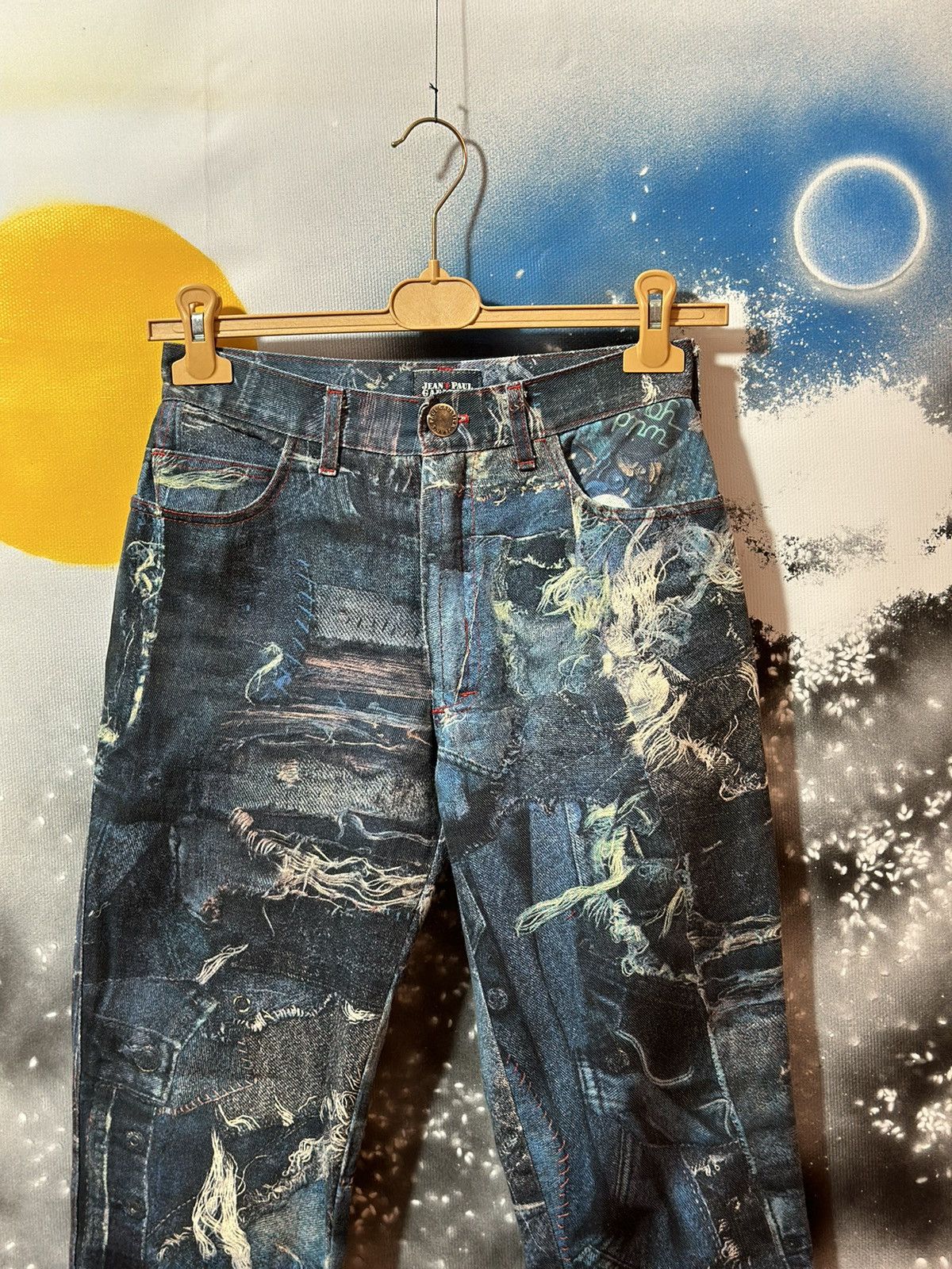 Japanese Brand × Jean Paul Gaultier 🩸RARE CRAZY🩸 Jean Paul Gaultier Insane Jeans Pants Size 27" / US 4 / IT 40 - 5 Thumbnail
