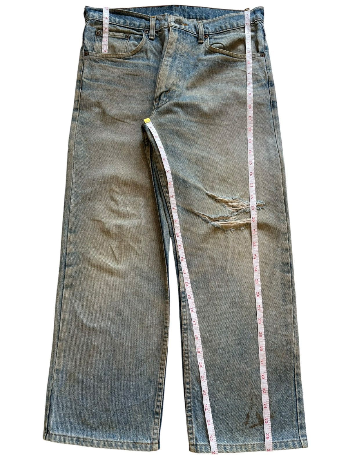 LVC × Levi's × Levi's Vintage Clothing Vintage 90s Levis 515 Mud Wash Distressed Baggy Jeans Size US 32 / EU 48 - 13 Thumbnail
