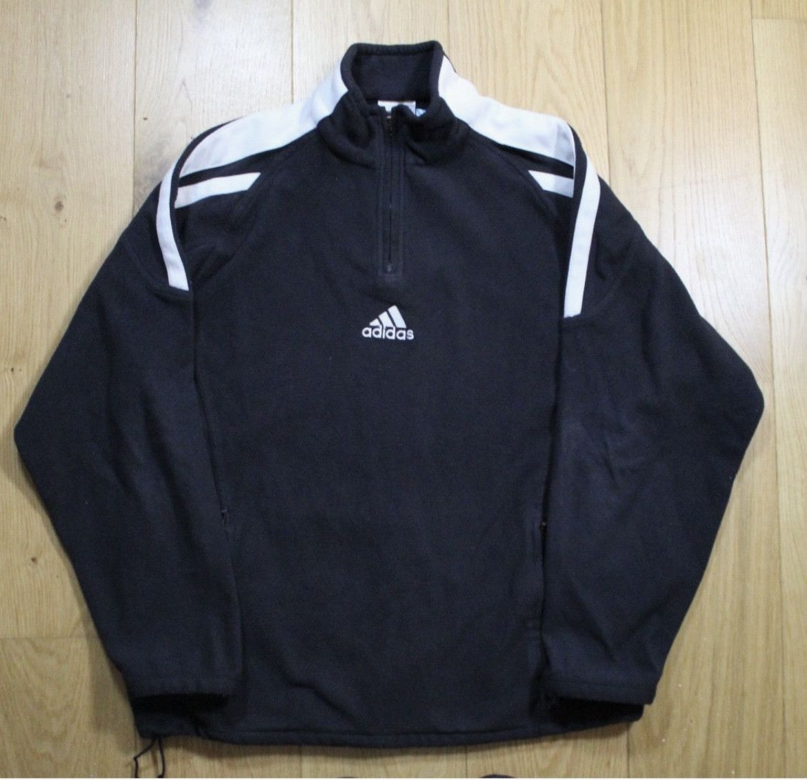Adidas Adidas Vintage Quarter Zip Black Pullover Fleece Size US L / EU 52-54 / 3 - 1 Thumbnail