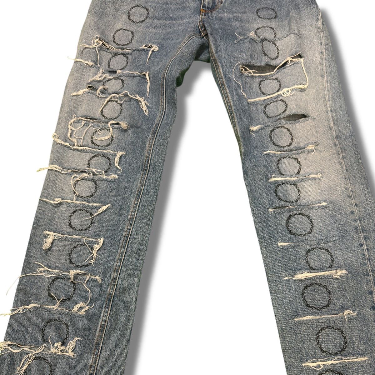 Alyx Alyx Thorn Slash Distressed Denim Size US 32 / EU 48 - 5 Thumbnail