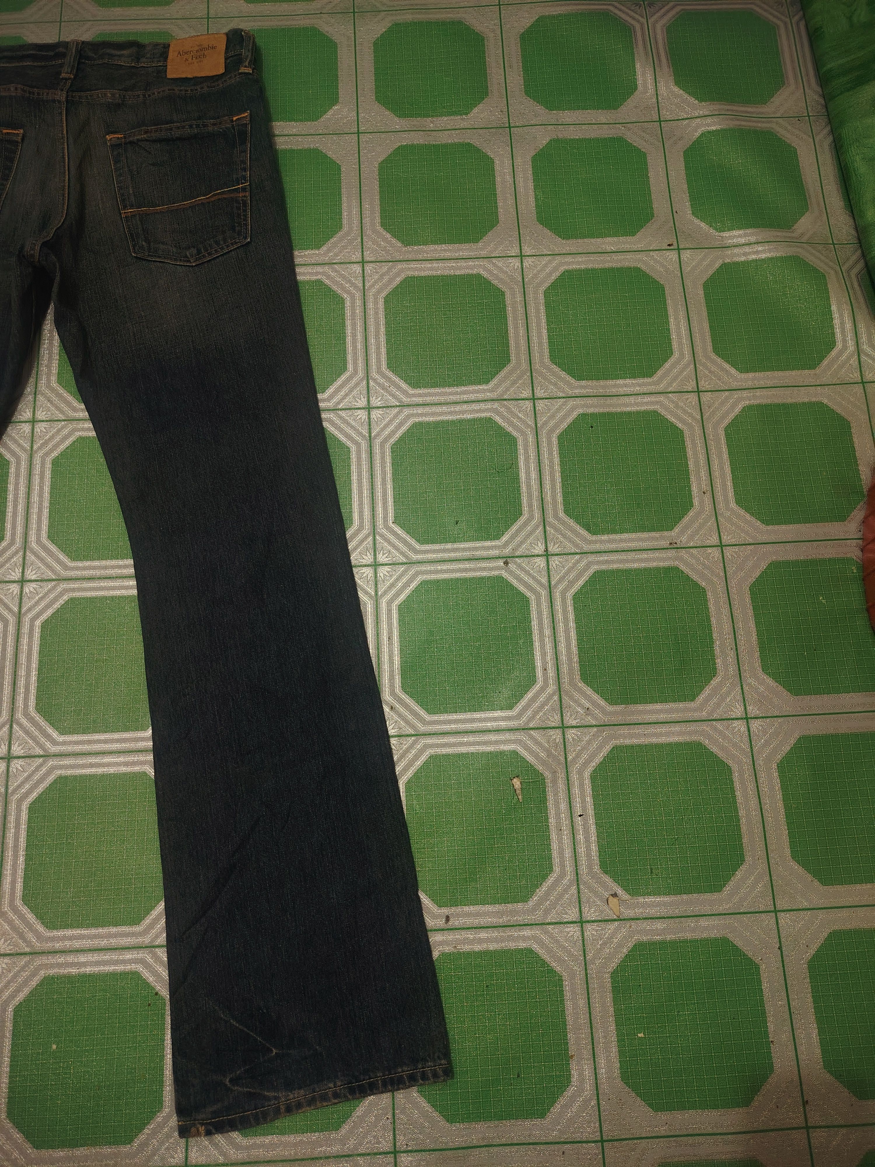 If Six Was Nine Abercrombie & Fitch Baxter Low Rise Slim Boot Flared Jeans Size US 34 / EU 50 - 12 Thumbnail