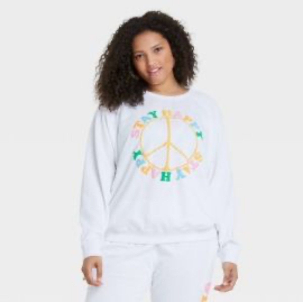 Other 33 Revolutions XXL Stay Happy Crew Neck Sweatshirt NWOT Size XXL / US 16-18 / IT 52-54 - 1 Thumbnail