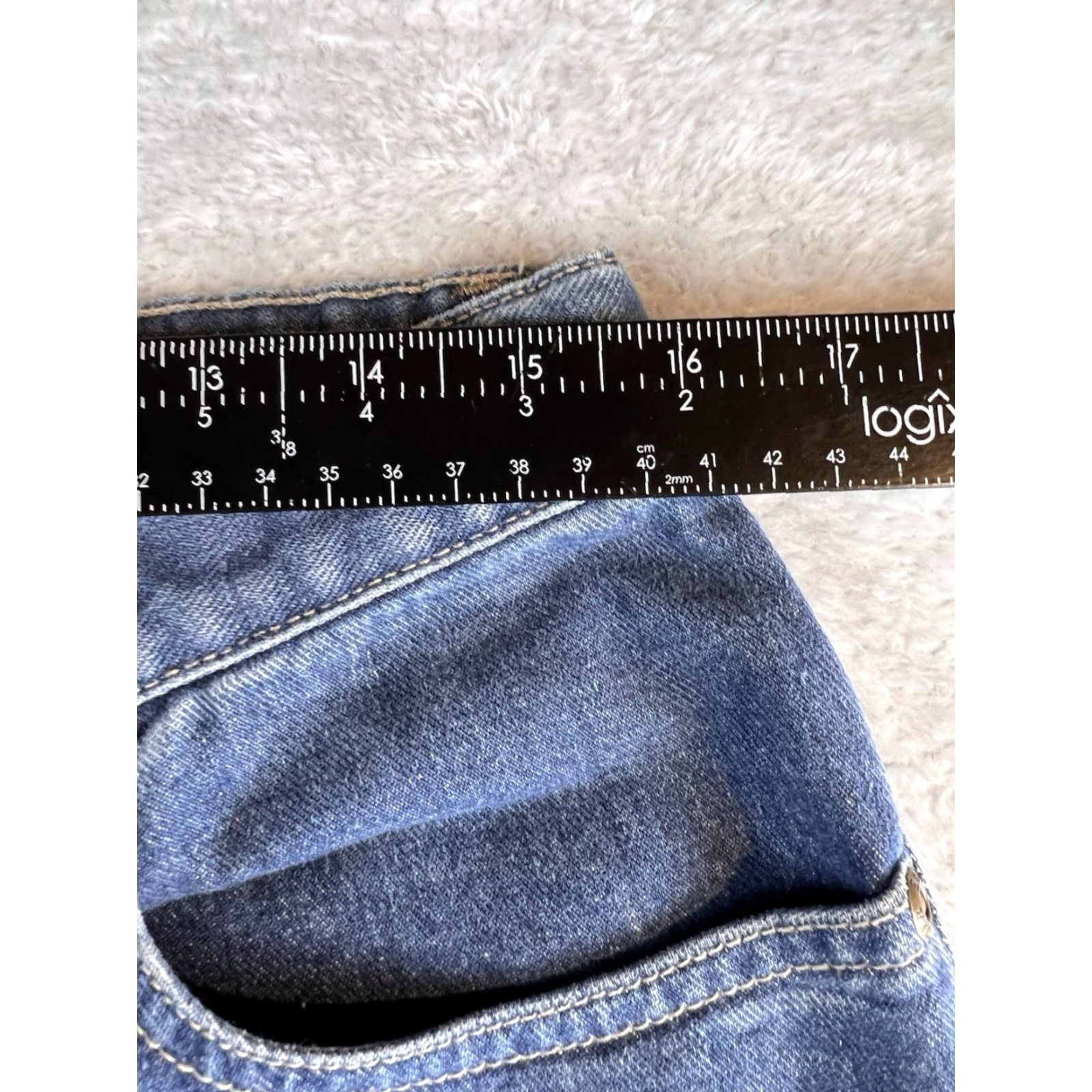 Eddie Bauer VINTAGE Eddie Bauer Jeans Womens 12 (32x30.5) Blue Straight 90s Y2K Womens Jeans Size 34" / US 12 / IT 48 - 6 Thumbnail