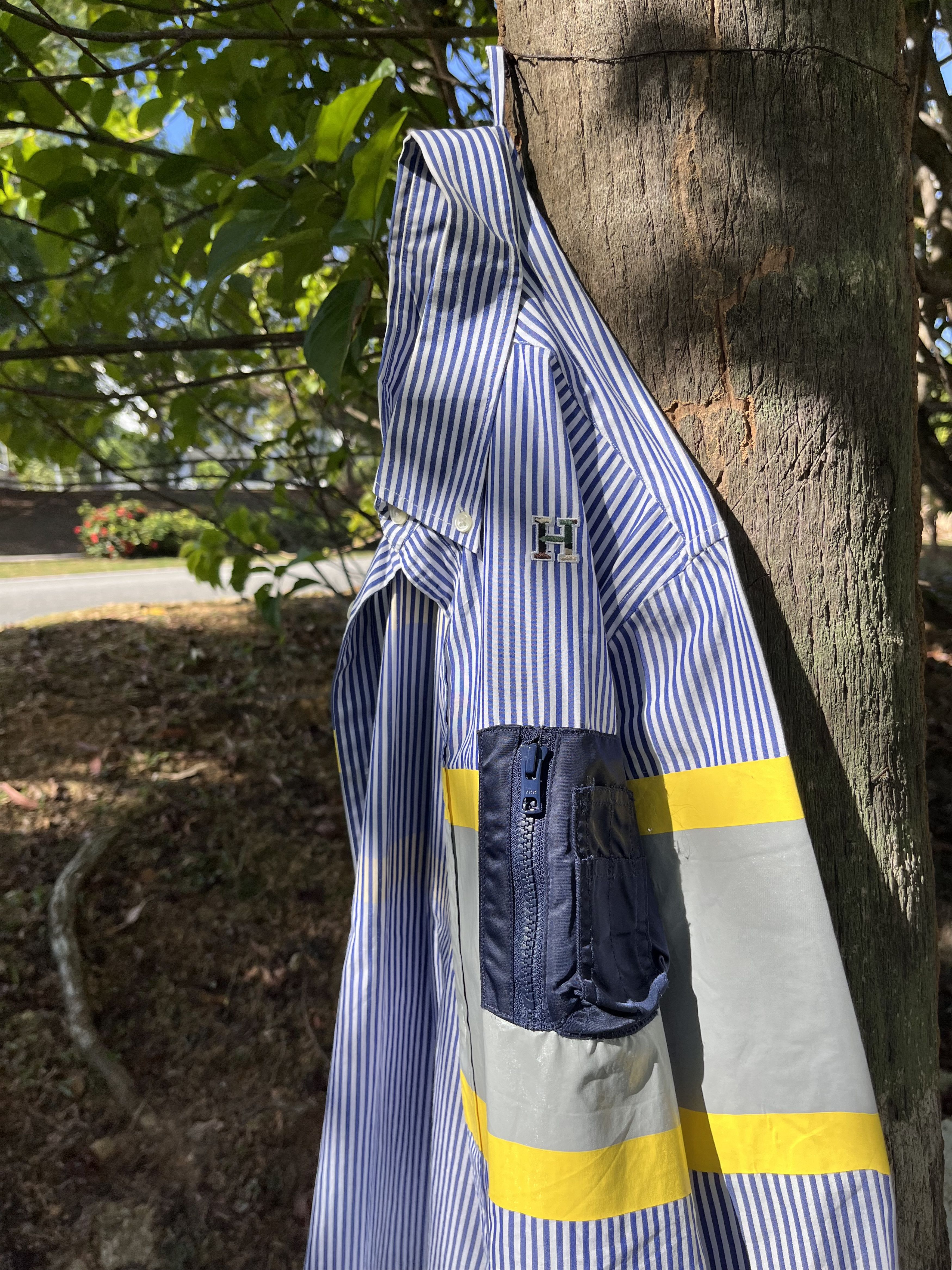 Japanese Brand Habanos striped recontructed button up Size US S / EU 44-46 / 1 - 2 Thumbnail