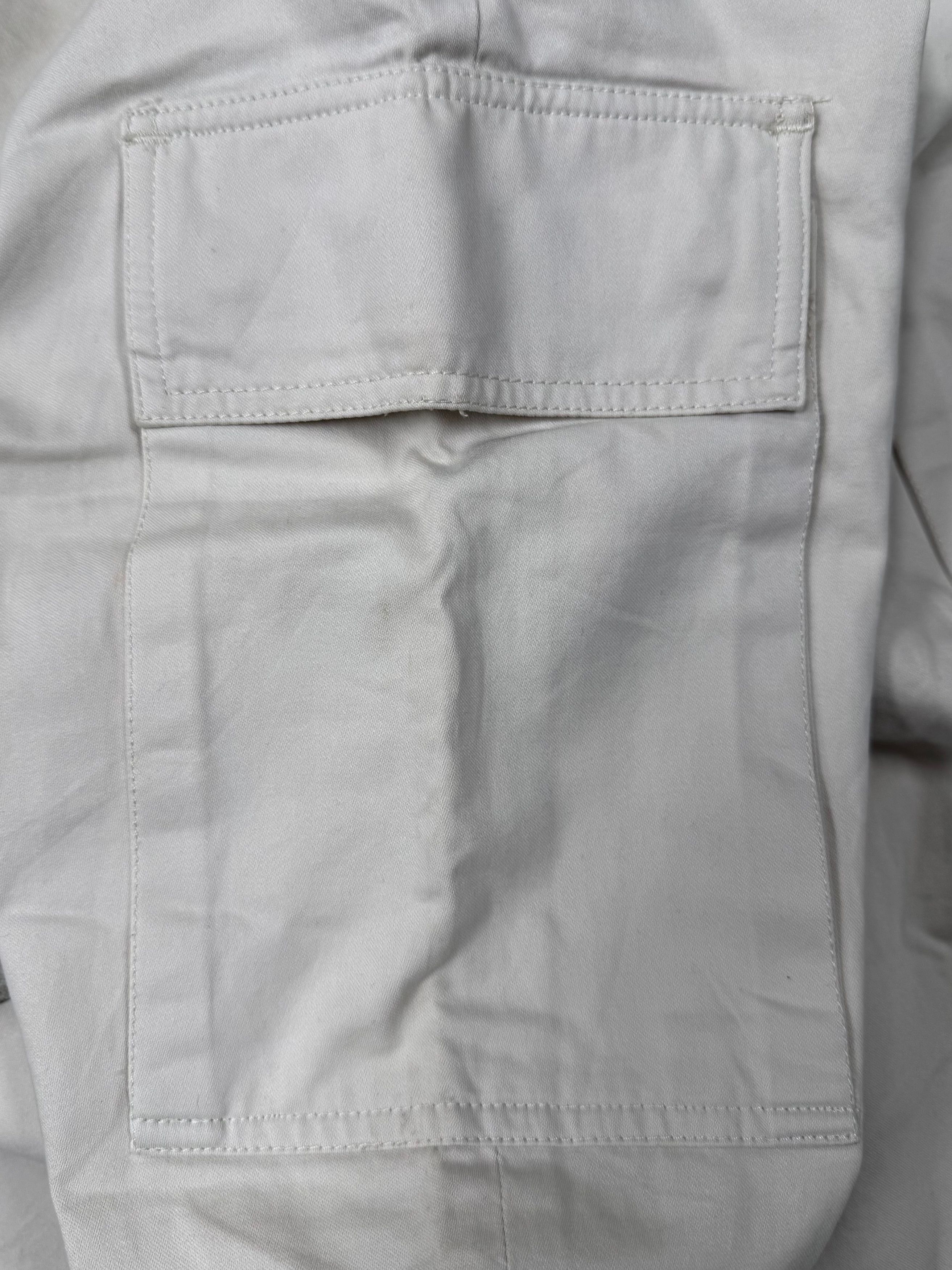 Helmut Lang Vintage Helmut Lang Wide Leg White Cargo Pants Size US 30 / EU 46 - 5 Thumbnail