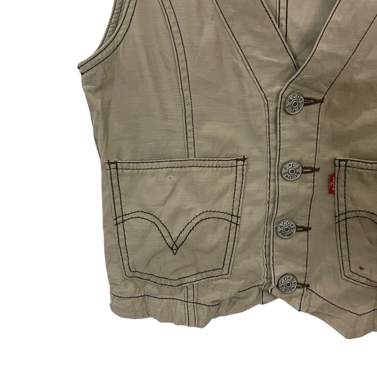 Levi's Vintage Y2k Levis Button Ups Vest Size S / US 4 / IT 40 - 4 Thumbnail