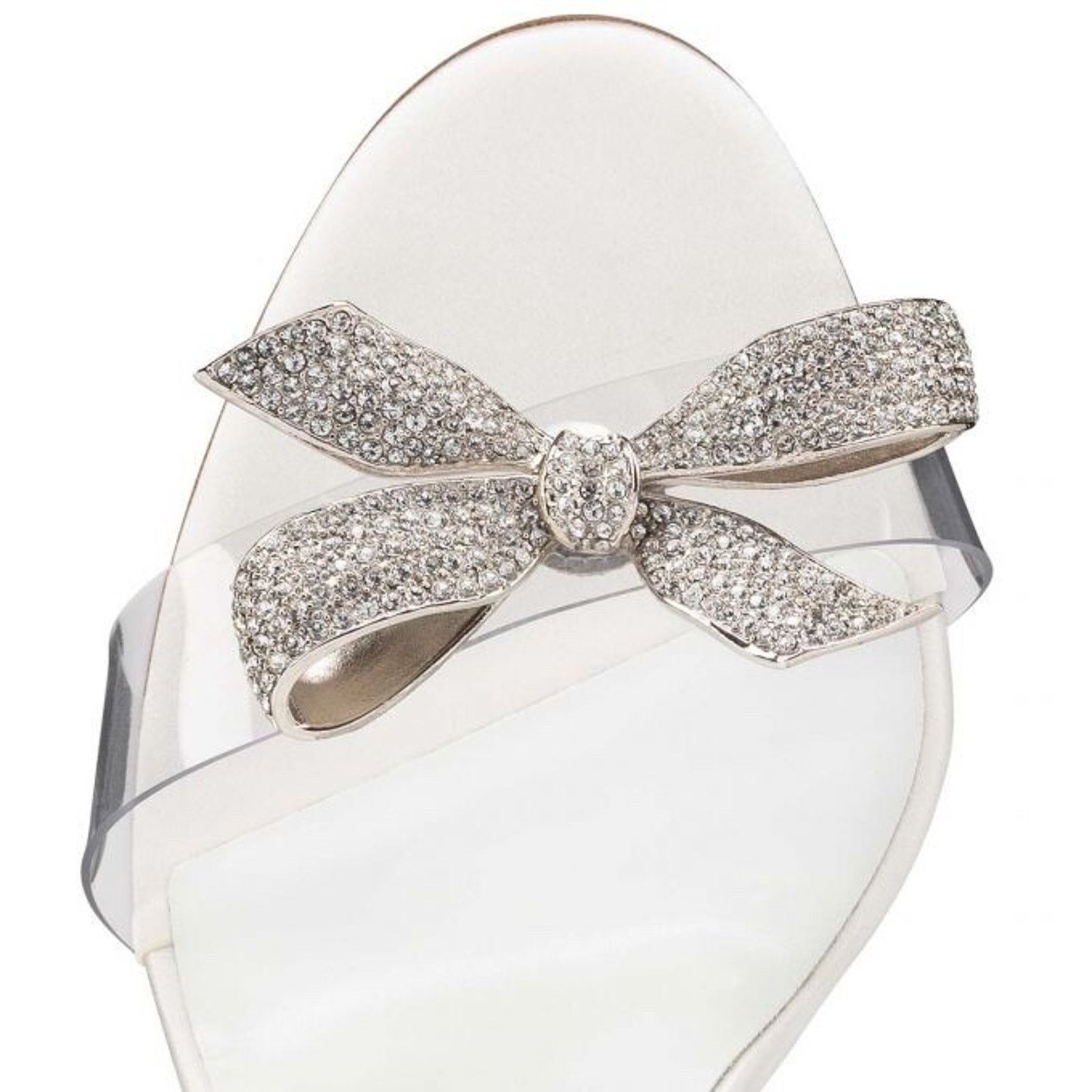 Christian Louboutin Christian Louboutin Astrinodo 100 Ivory PVC Bow Lace Up Size US 7 / IT 37 - 14 Thumbnail