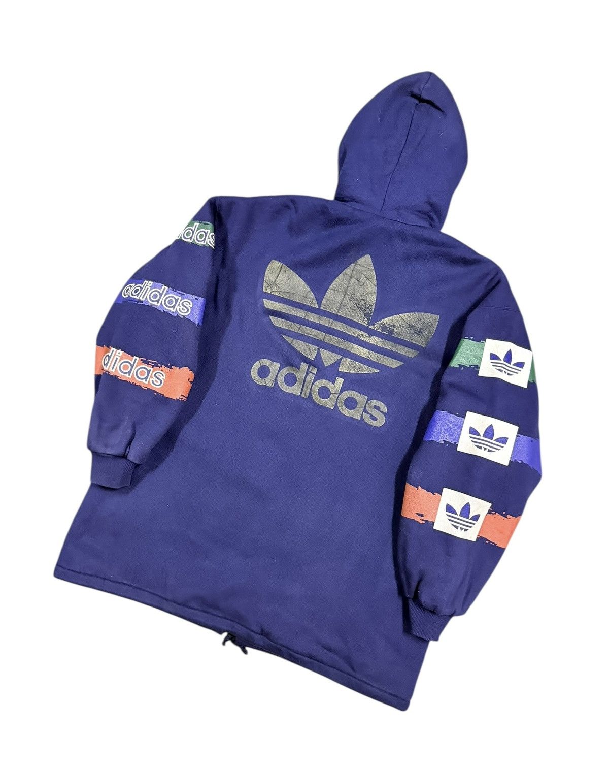 Adidas Vtg🌟Adidas Big Logo Sherpa Inner Hoodies Zipper Jacket Size US M / EU 48-50 / 2 - 15 Thumbnail