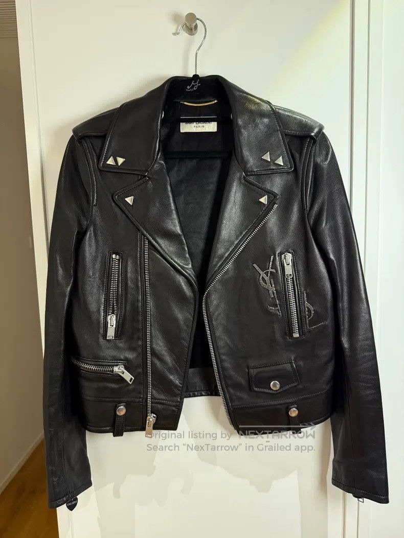 Saint Laurent Paris Saint Laurent Paris Motorcycle Leather Jacket i Size XS / US 0-2 / IT 36-38 - 1 Thumbnail