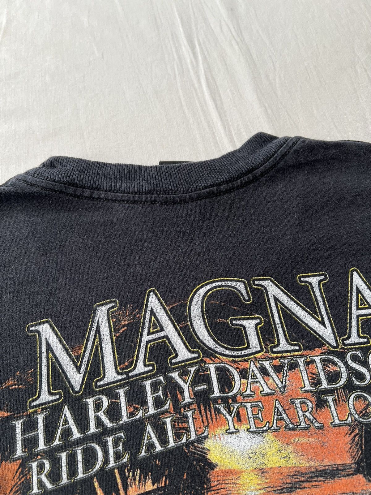 Harley Davidson Vintage 2005 Harley Davidson Fire Flame Motor Black T-shirt Size US L / EU 52-54 / 3 - 20 Thumbnail