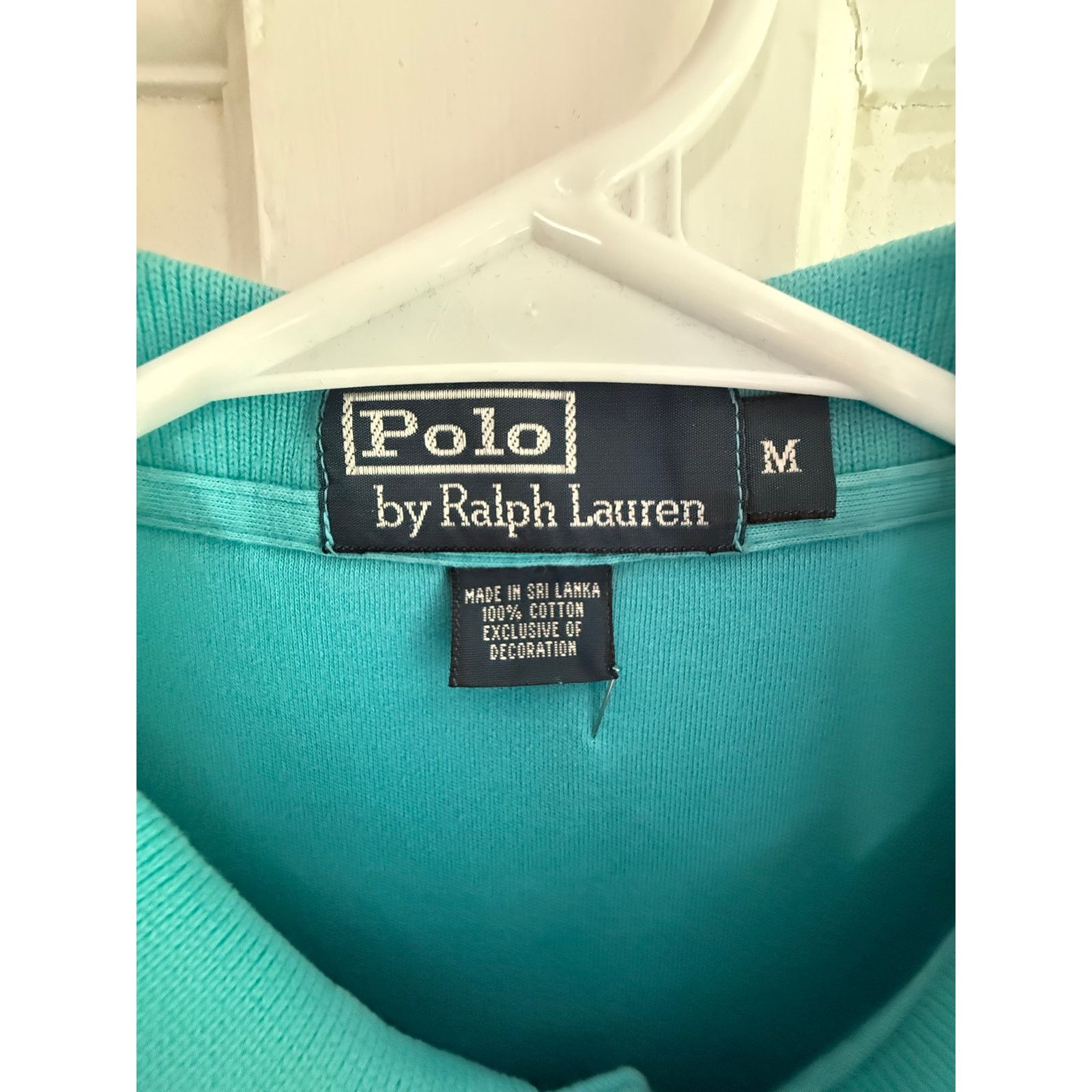 Polo Ralph Lauren Polo Ralph Lauren Polo Aqua Shirt Men's Navy Pony Medium Size US M / EU 48-50 / 2 - 2 Thumbnail