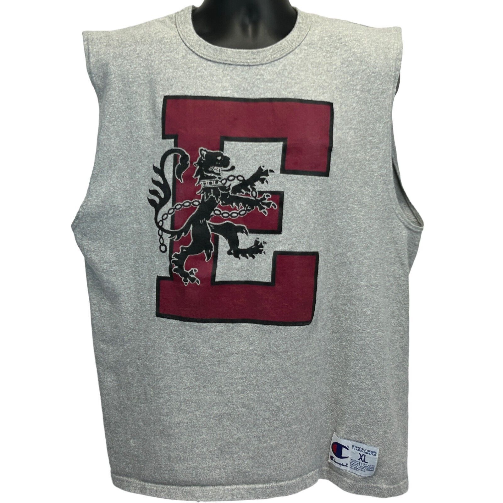 Champion Vintage 90s Letter E Heraldic Tiger T Shirt Tygre XL X-Large Size US XL / EU 56 / 4 - 2 Thumbnail