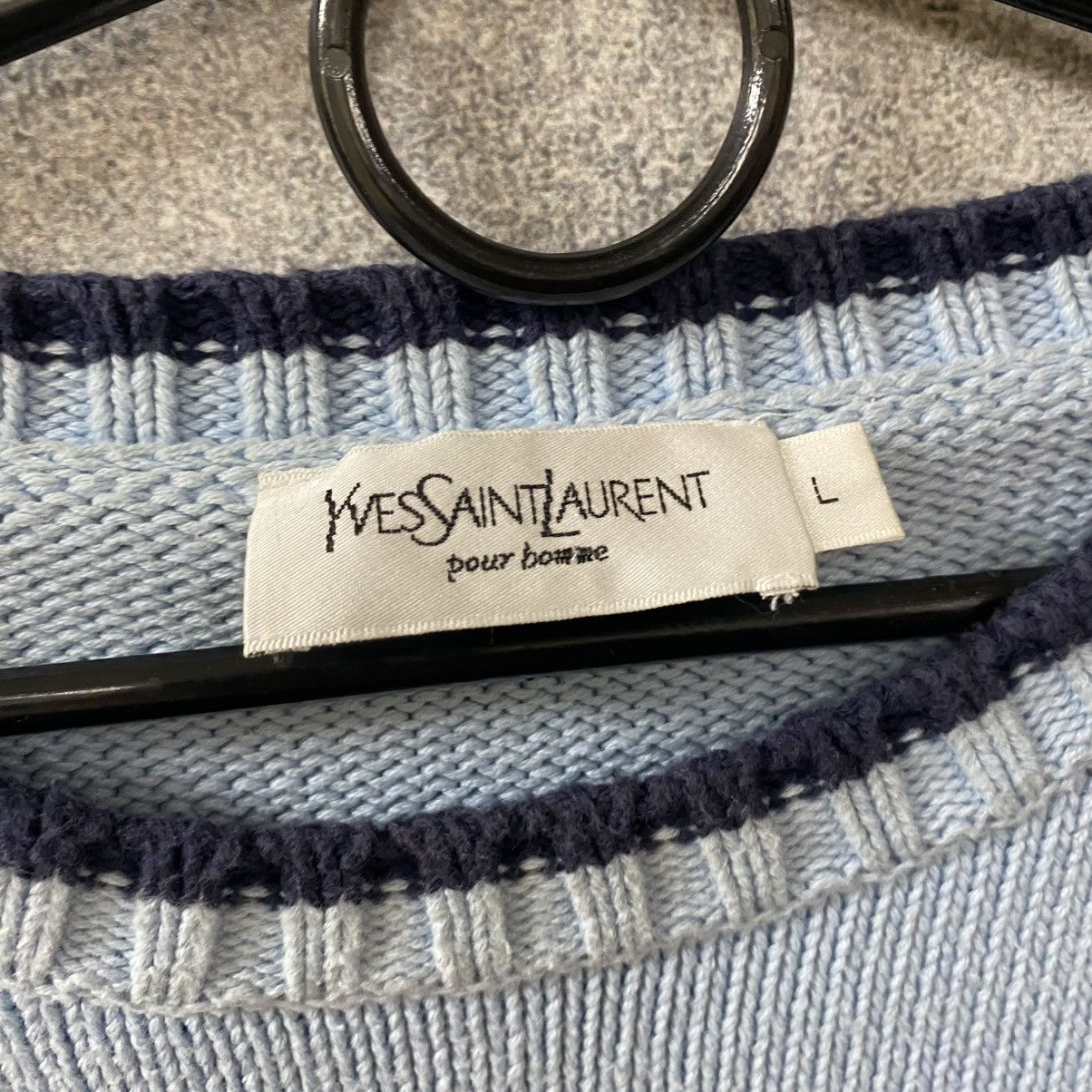 Yves Saint Laurent YSL Logo Sweater knit Yves Saint Laurent sweatshirt Size US L / EU 52-54 / 3 - 10 Thumbnail