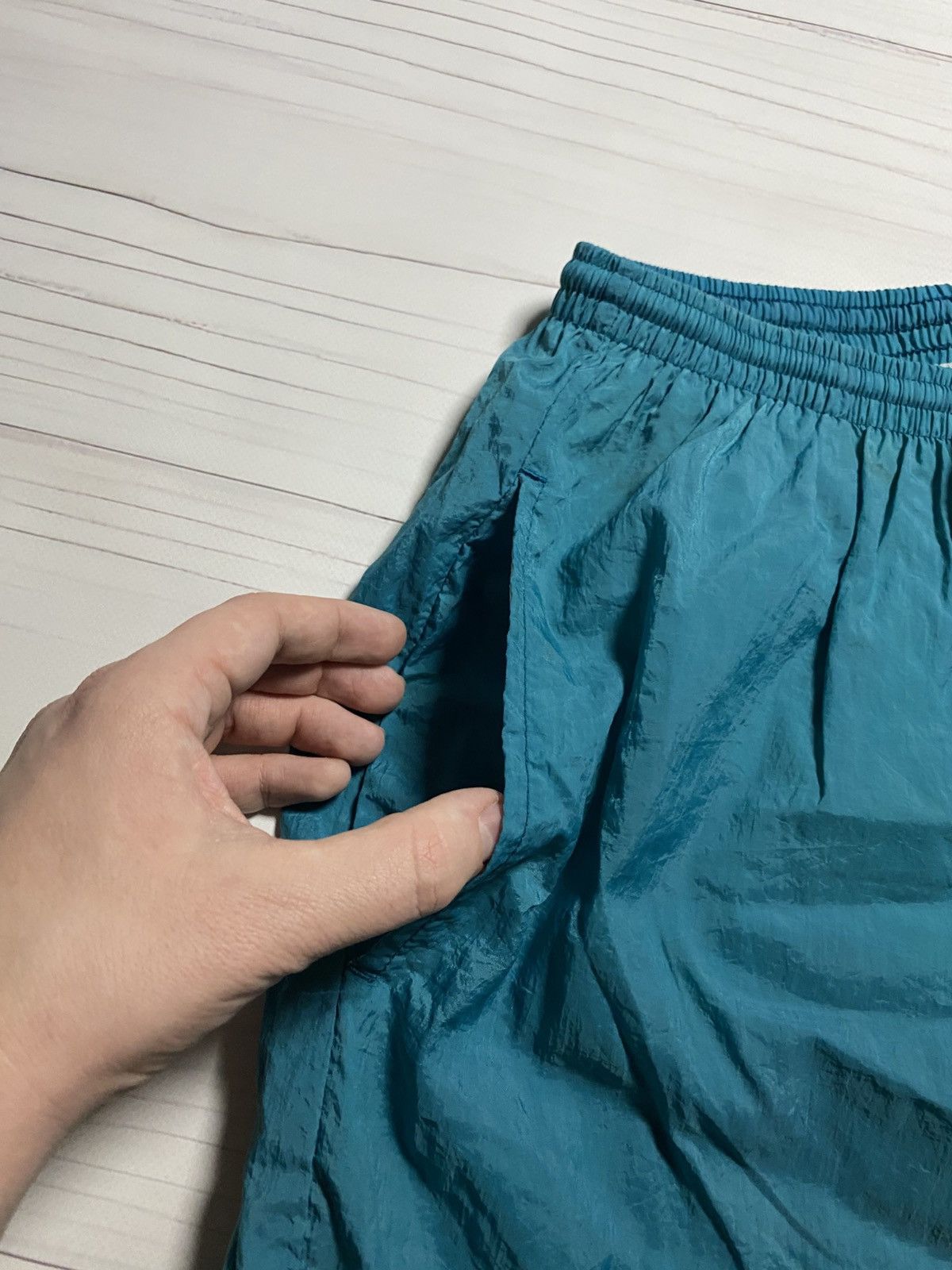 Nike × Vintage Vintage Nike Big Logo Swoosh nylon 90’s y2k shorts Size US 32 / EU 48 - 8 Thumbnail