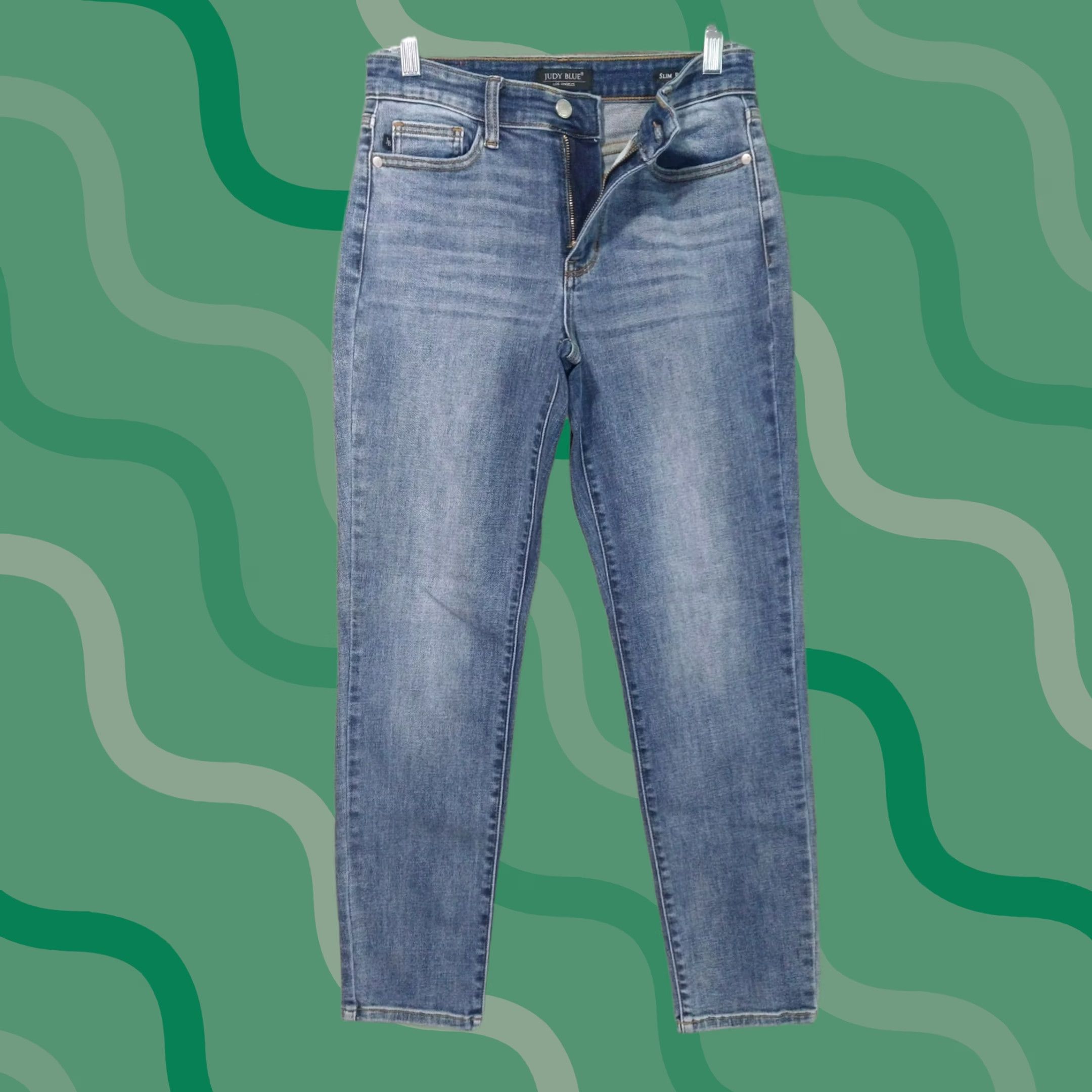 Denime Judy Blue Jeans Womens 3/26 Denim Slim Fit Ankle Mid Rise Medium Wash Stretch Size 26" / US 2 / IT 38 - 1 Thumbnail