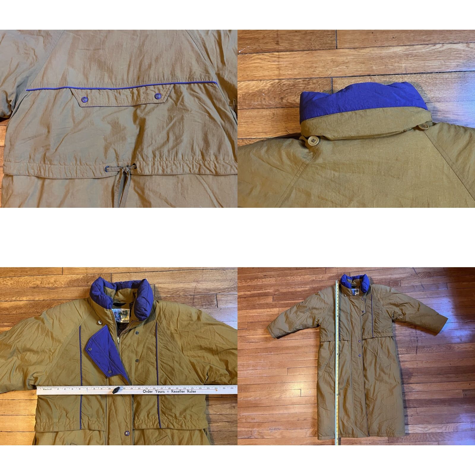 Vintage VINTAGE Cyclone Winter Club D’Hiver Long Ski Jacket Women’s 14 Gold 90s Size XL / US 12-14 / IT 48-50 - 9 Thumbnail