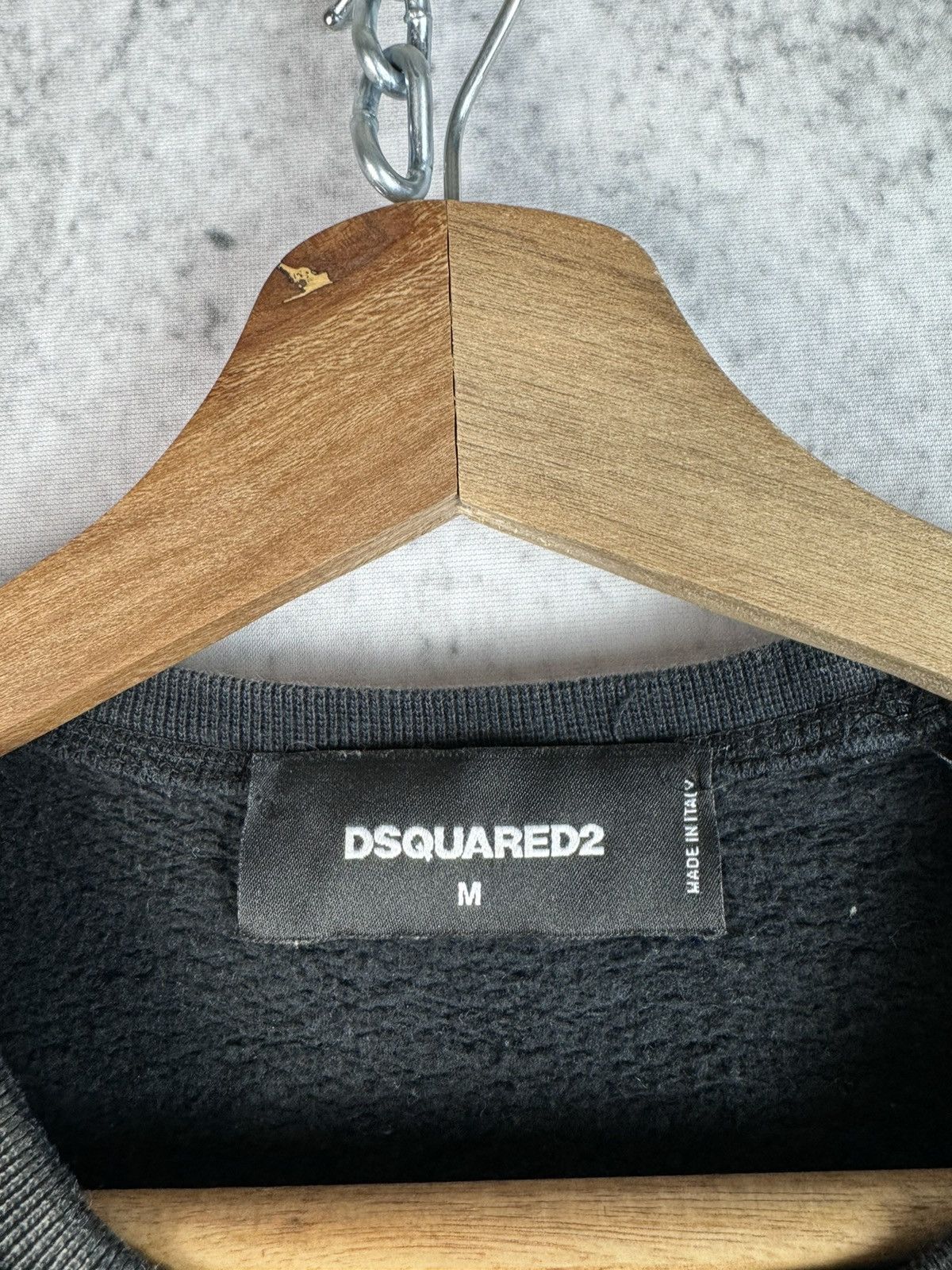 Dsquared2 DSQUARED2 Black Waxed Cell Block Sweatshirt Size US M / EU 48-50 / 2 - 3 Thumbnail