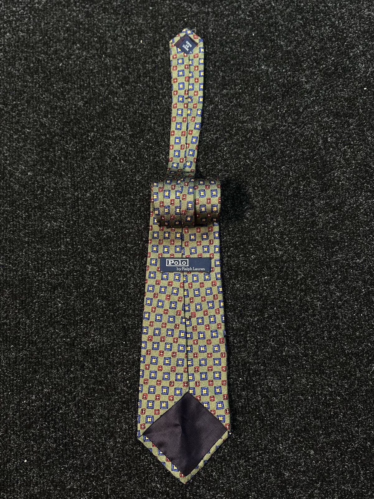 Polo Ralph Lauren Polo Ralph Lauren Geometric Silk Tie USA Vintage Size ONE SIZE - 2 Thumbnail