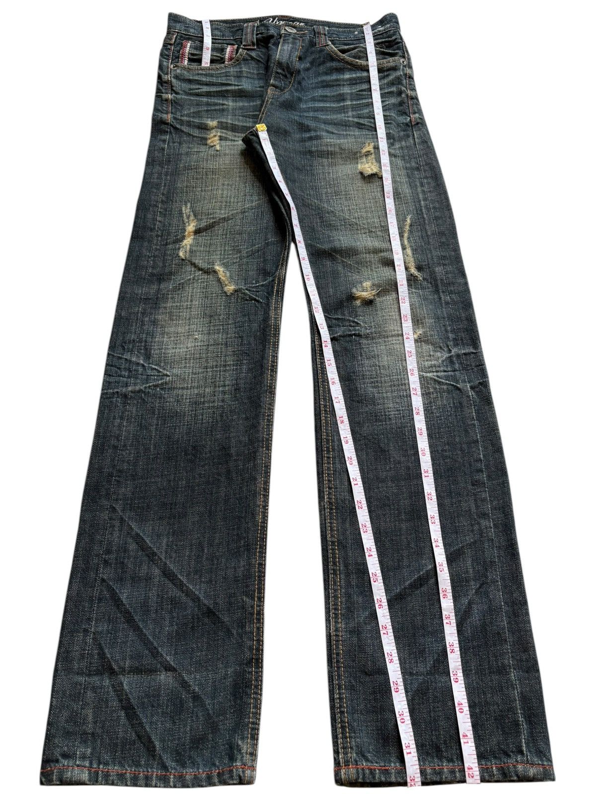 Japanese Brand Vintage Japanese Brand Mud Wash Distressed Jeans Size US 29 - 12 Thumbnail