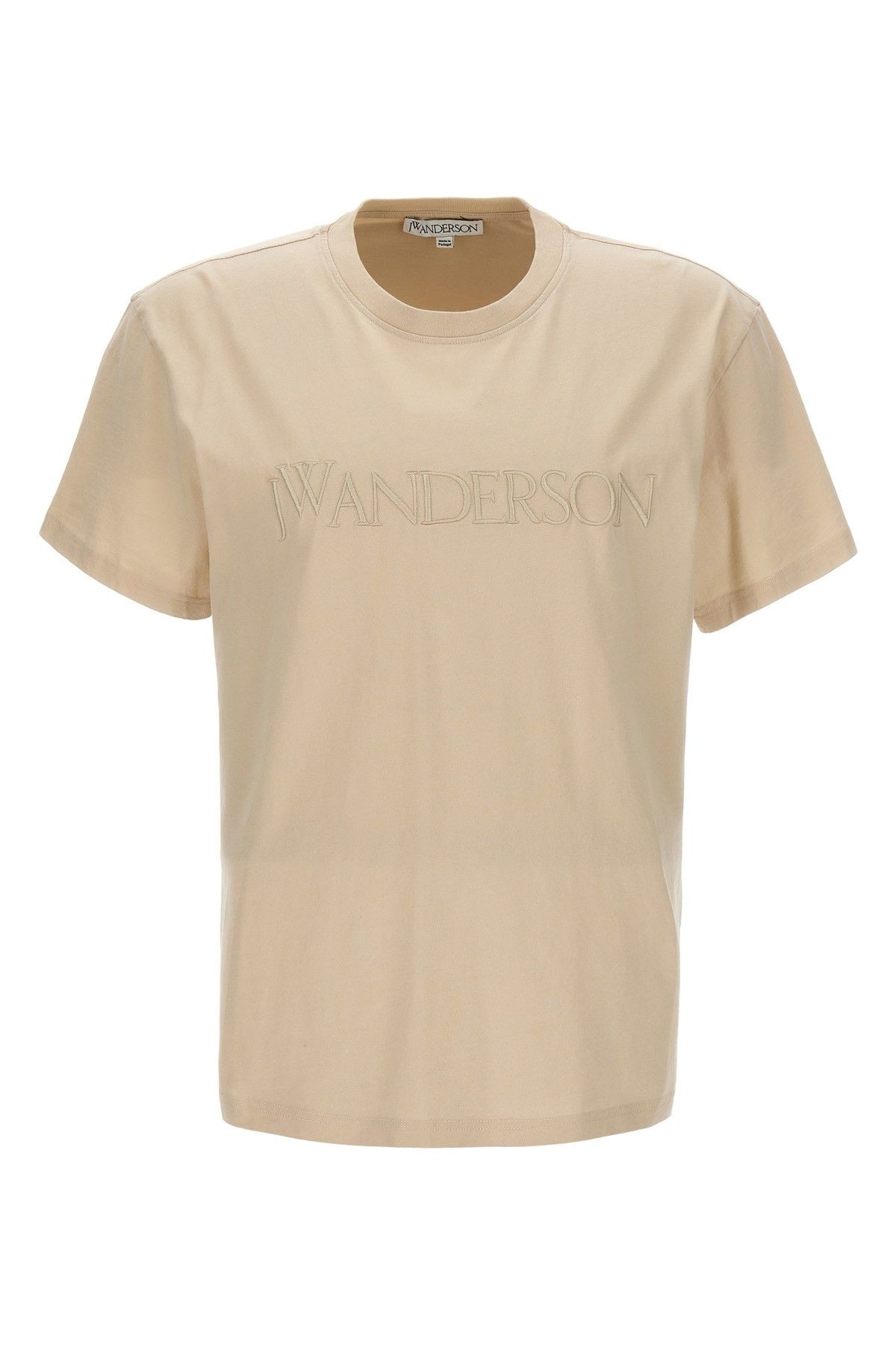 image of J W Anderson Logo T-Shirt in Beige, Men's (Size 2XL)