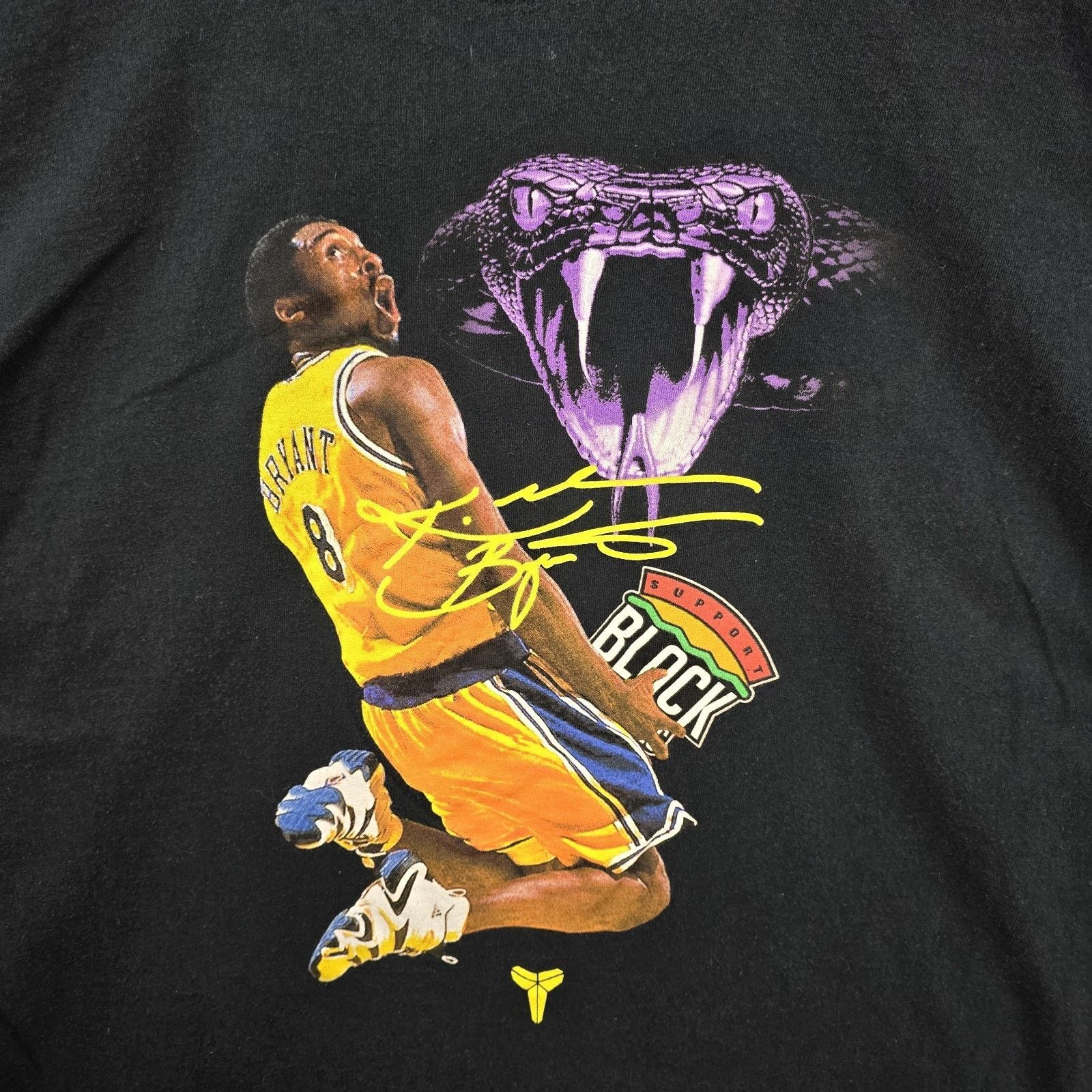 Gildan Kobe Bryant Shirt XL Support Black LA Lakers Basketball Dunk Size US XL / EU 56 / 4 - 3 Thumbnail