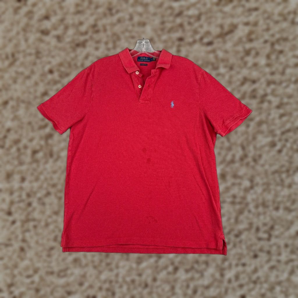 Ralph Lauren Polo Ralph Lauren Polo Shirt Men Large Red Classic Fit 100% Cotton READ Size US L / EU 52-54 / 3 - 1 Thumbnail