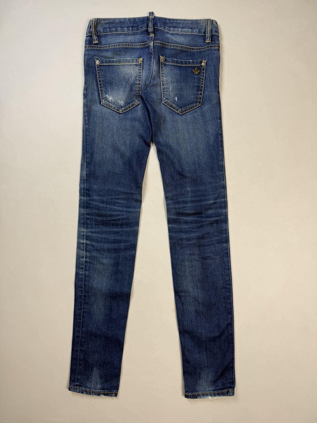 Dsquared2 Dsquared Distressed Denim Low Rise Skinny Biker Jeans Pants Size 25" / US 0 / IT 36 - 18 Thumbnail