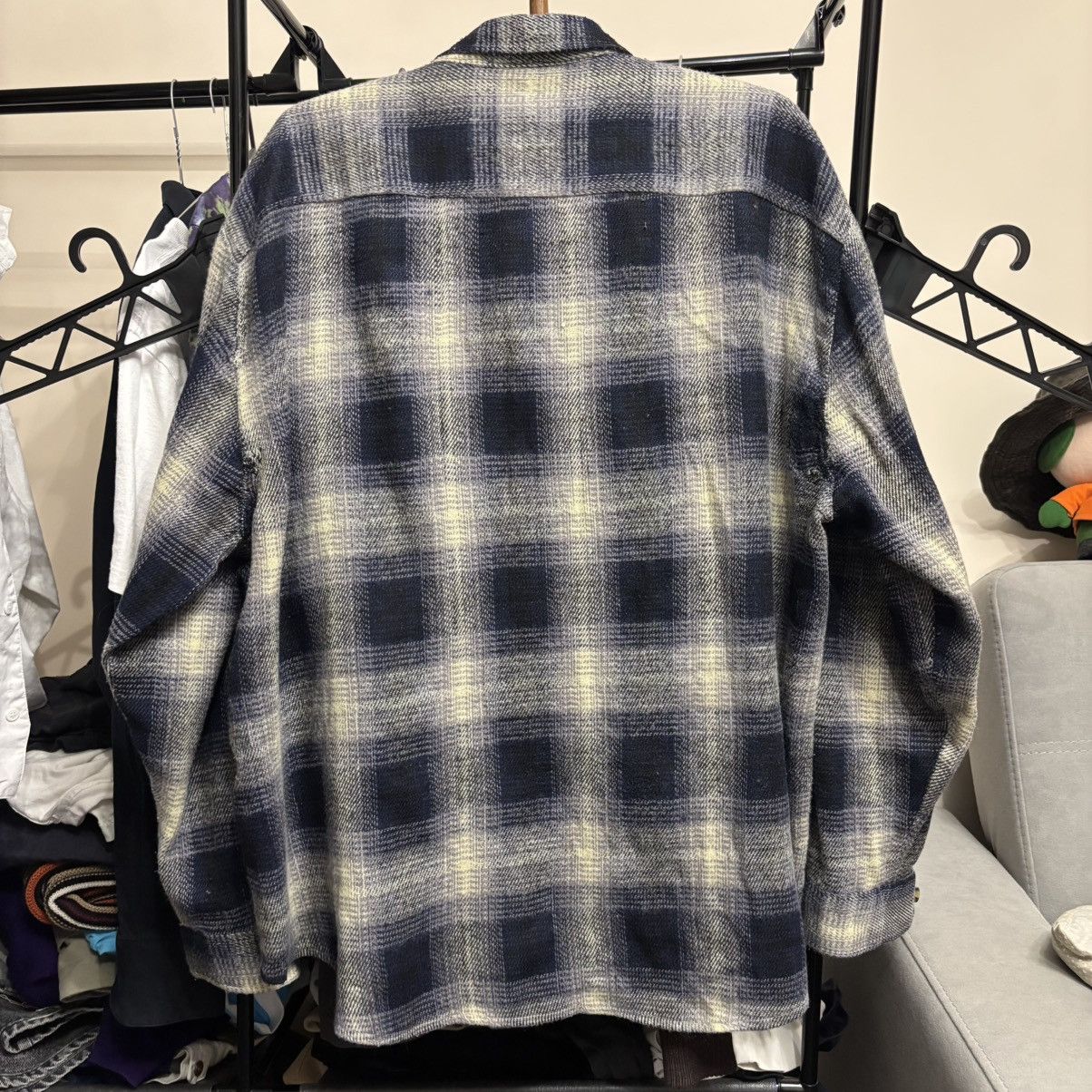 Vintage Vintage Rare 80’s Flannel Shirt 2 Pocket Grunge Punk Size US XL / EU 56 / 4 - 2 Thumbnail