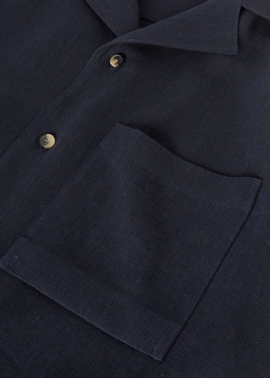 Loro Piana o1w1db10725 FAO7683 Federico Linen Shirt in Blue Size US L / EU 52-54 / 3 - 7 Thumbnail