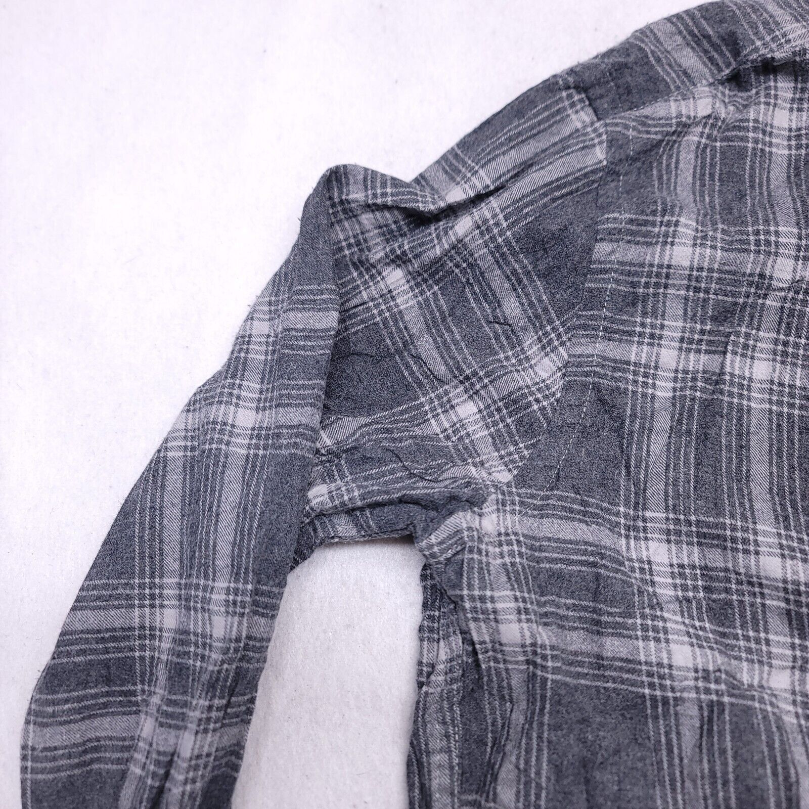 Structure Structure Tartan Flannel Shirt Mens Size M Gray White Size US M / EU 48-50 / 2 - 4 Thumbnail