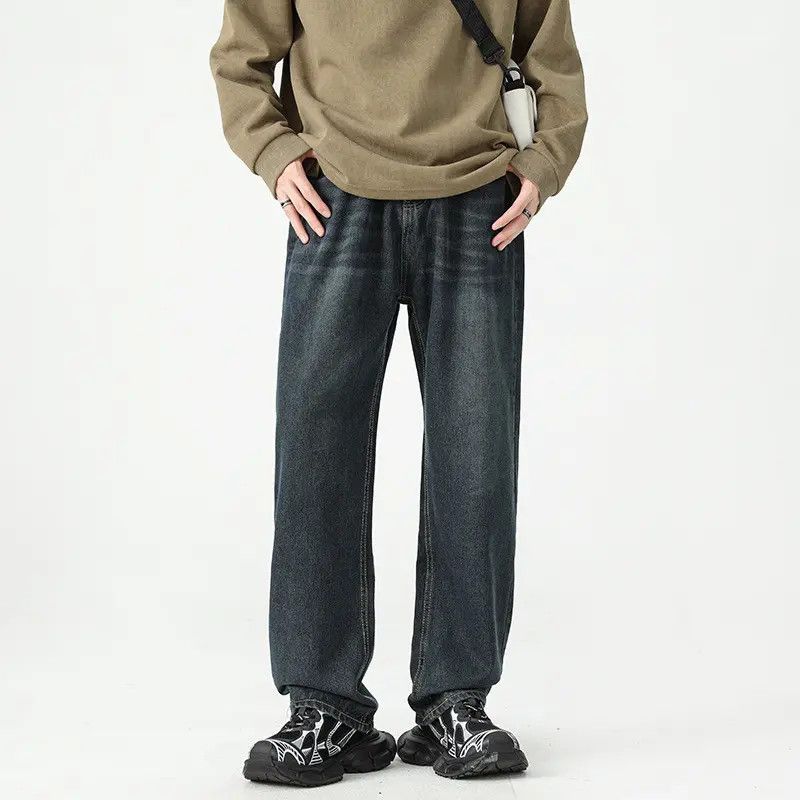 Japanese Brand Casual loose straight leg wide leg jeans Size US 30 / EU 46 - 3 Thumbnail