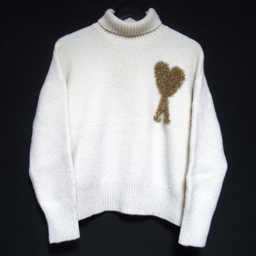 AMI Ami AMI PARIS AMI DE COEUR Wool Turtleneck Sweater Textile Tops DUTY FREE for USA Size ONE SIZE - 1 Thumbnail