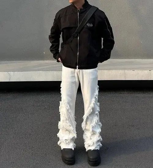 VIBE Opium White Distressed Denim Jeans Size US 30 / EU 46 - 5 Thumbnail