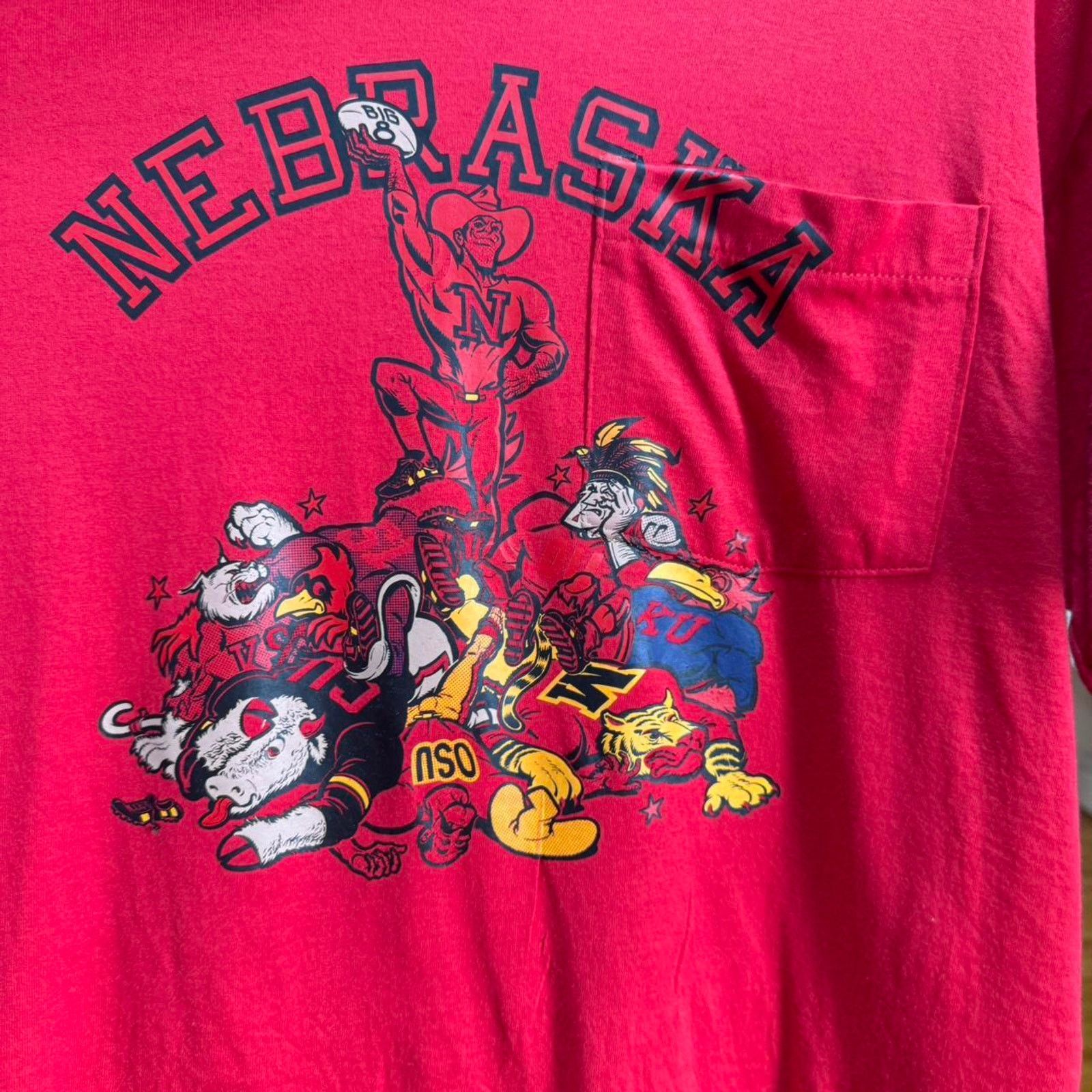 Vintage Vintage 80s Nebraska Huskers Standing in Top T-Shirt Size US XL / EU 56 / 4 - 3 Thumbnail