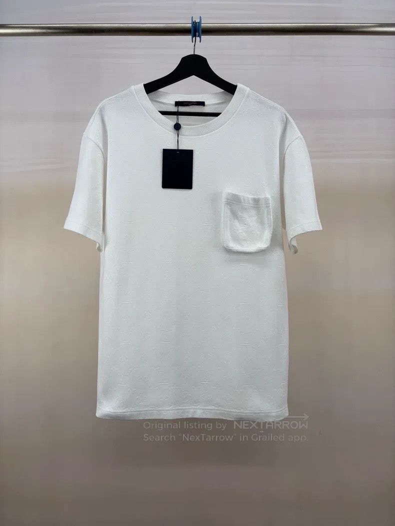 Louis Vuitton White dark stripe pocket full print short sl