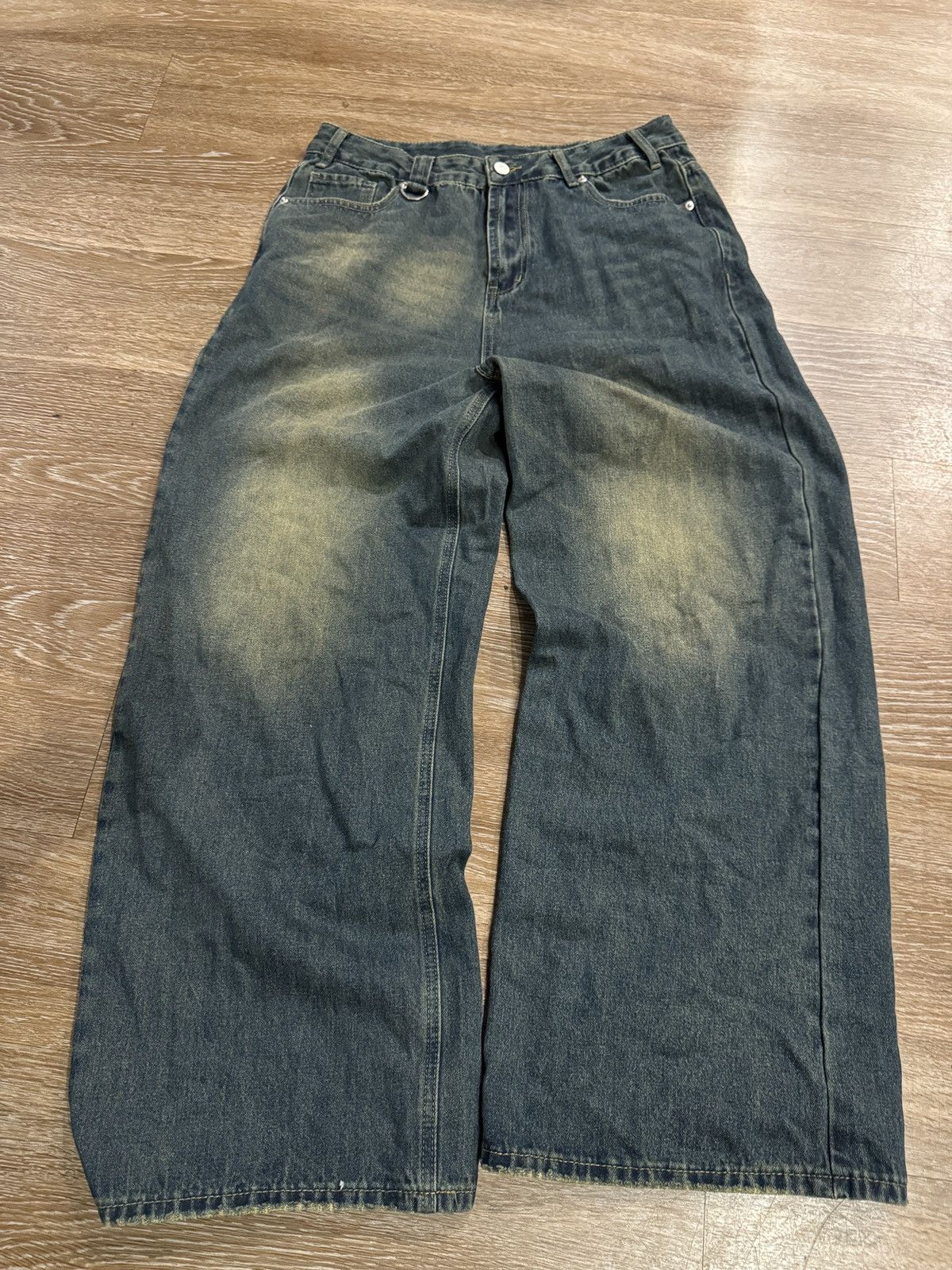 Japanese Brand × Vintage FADED HEAVY WIDE FIT JEANS Size US 32 / EU 48 - 1 Thumbnail