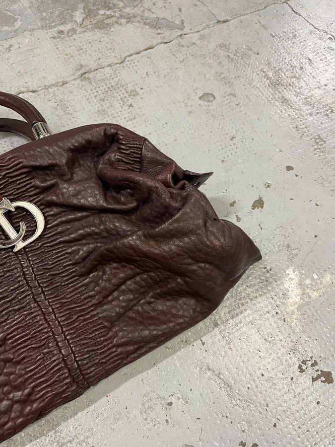 Dior 2000s Christian Dior Bordeaux Grained Red Leather Bag Size ONE SIZE - 5 Thumbnail